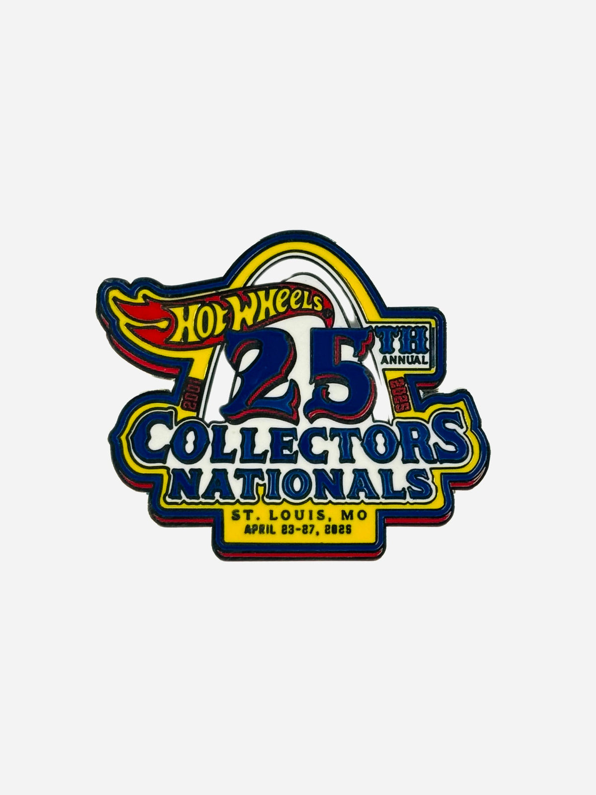Hot Wheels 2025 25th Annual Collectors Nationals Convention St. Louis, MO Pin