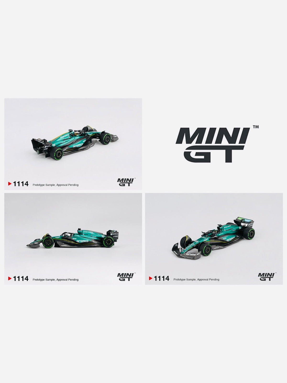 Mini GT Aston Martin AMR24 #18 Lance Stroll 2024 F1 2024 Canadian GP #1114