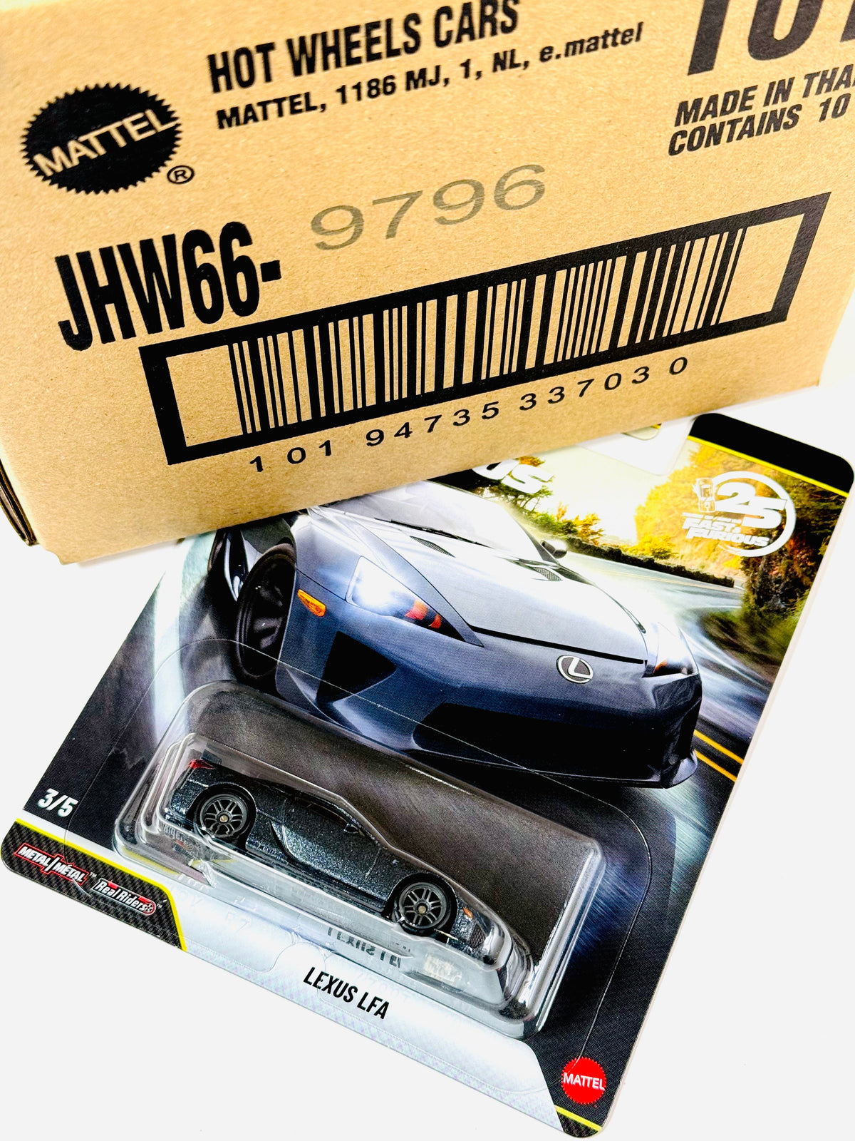 Hot Wheels 2026 Fast & Furious 25th Anniversary Lexus LFA Factory Sealed Solid Pack (10 Cars)