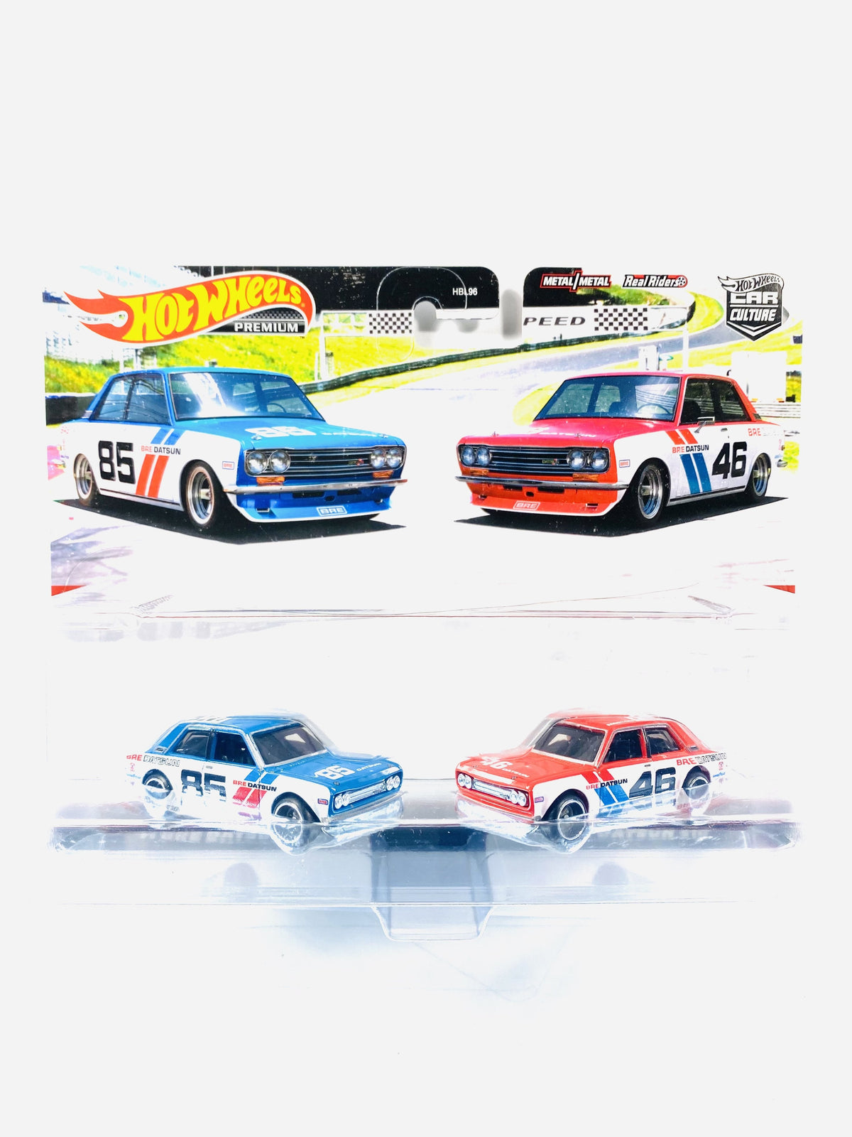 Hot Wheels Target Exclusive 2 Pack '71 Bre Datsun 510 & '71 Bre Datsun 510 - Damaged Card/Blister