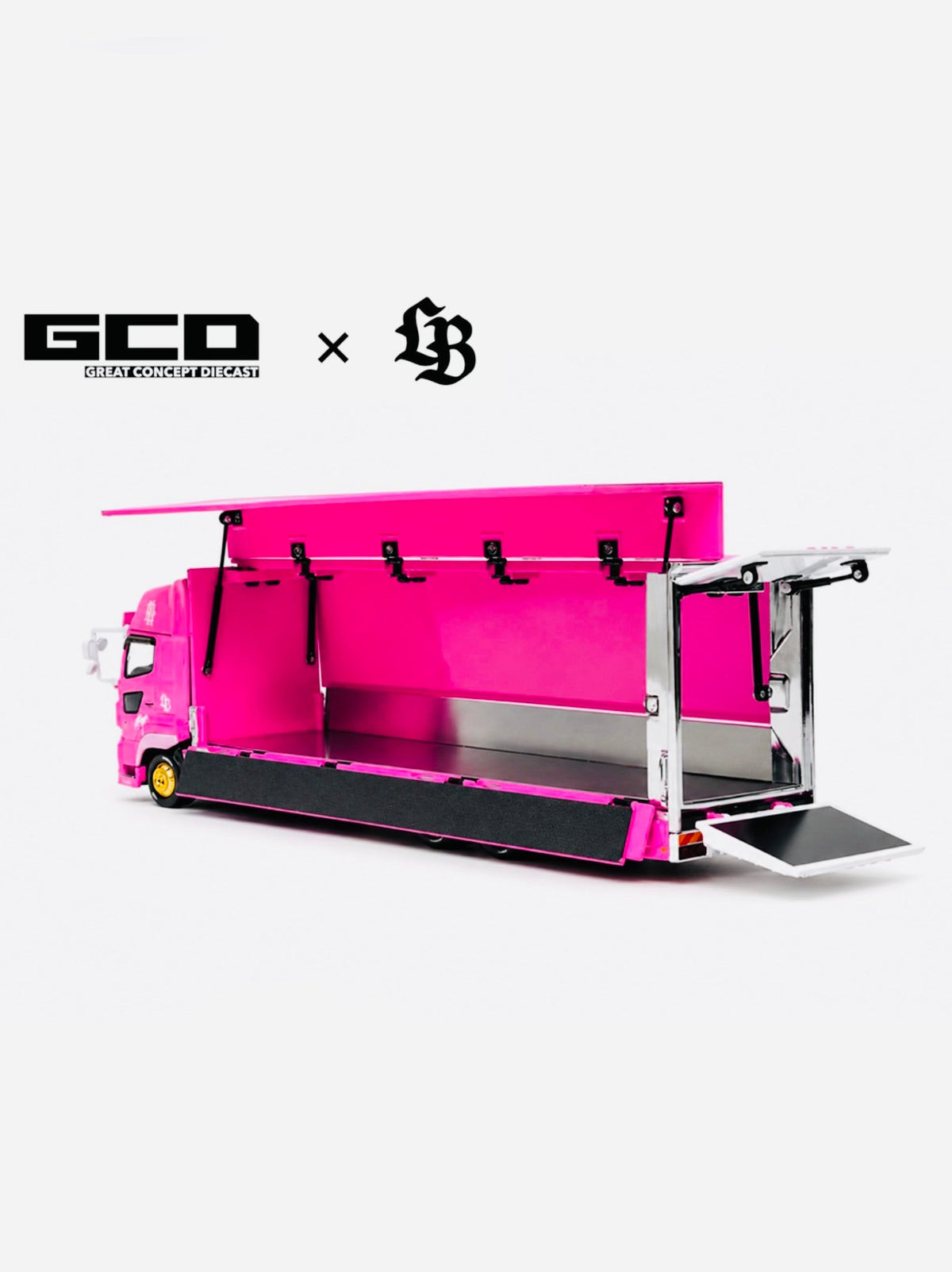 GCD Factory Sealed LBWK HINO700 LB Truck Pink