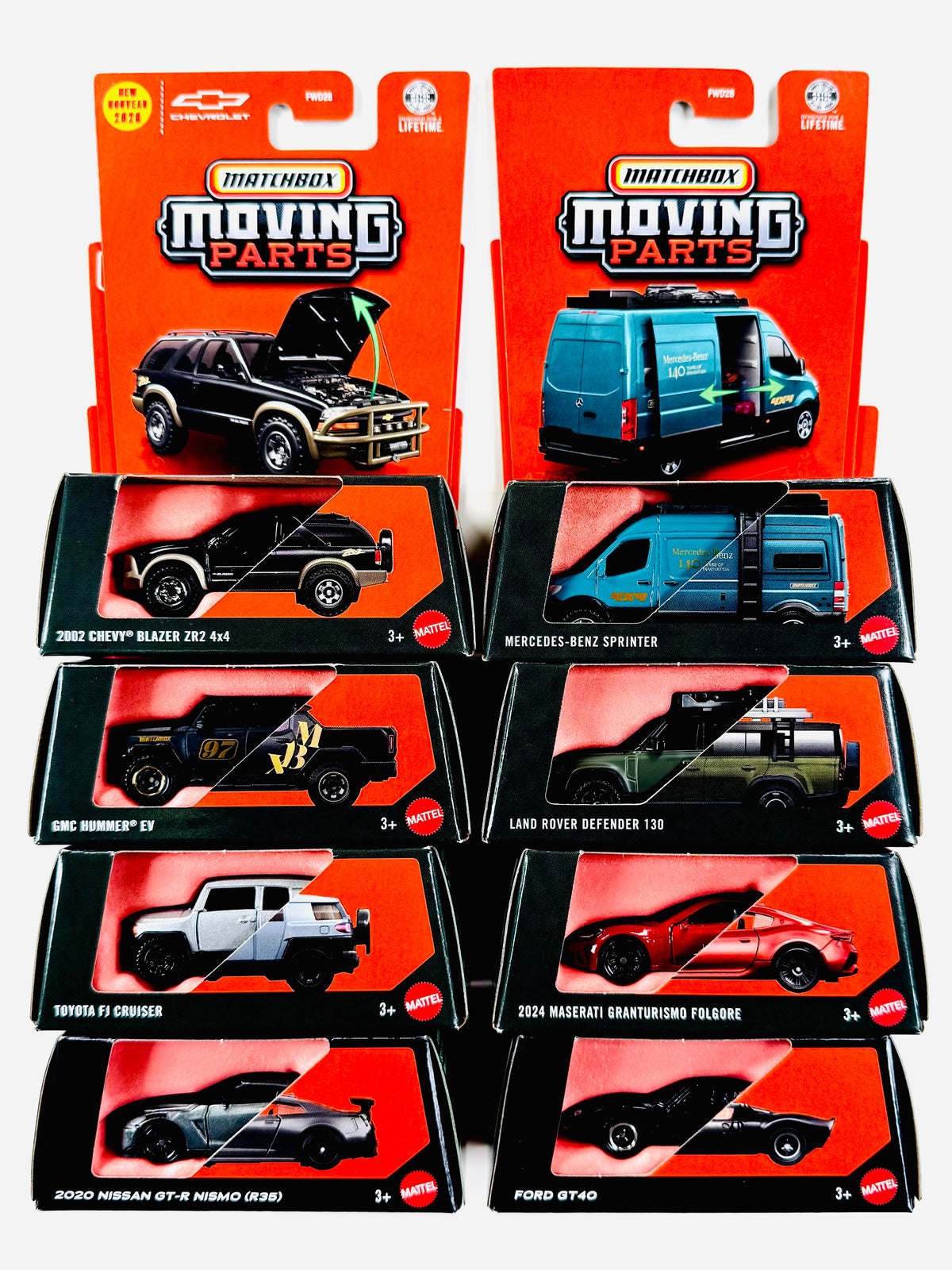 Matchbox 2026 Moving Parts Mix 8 Factory Sealed Case R (8 Cars)