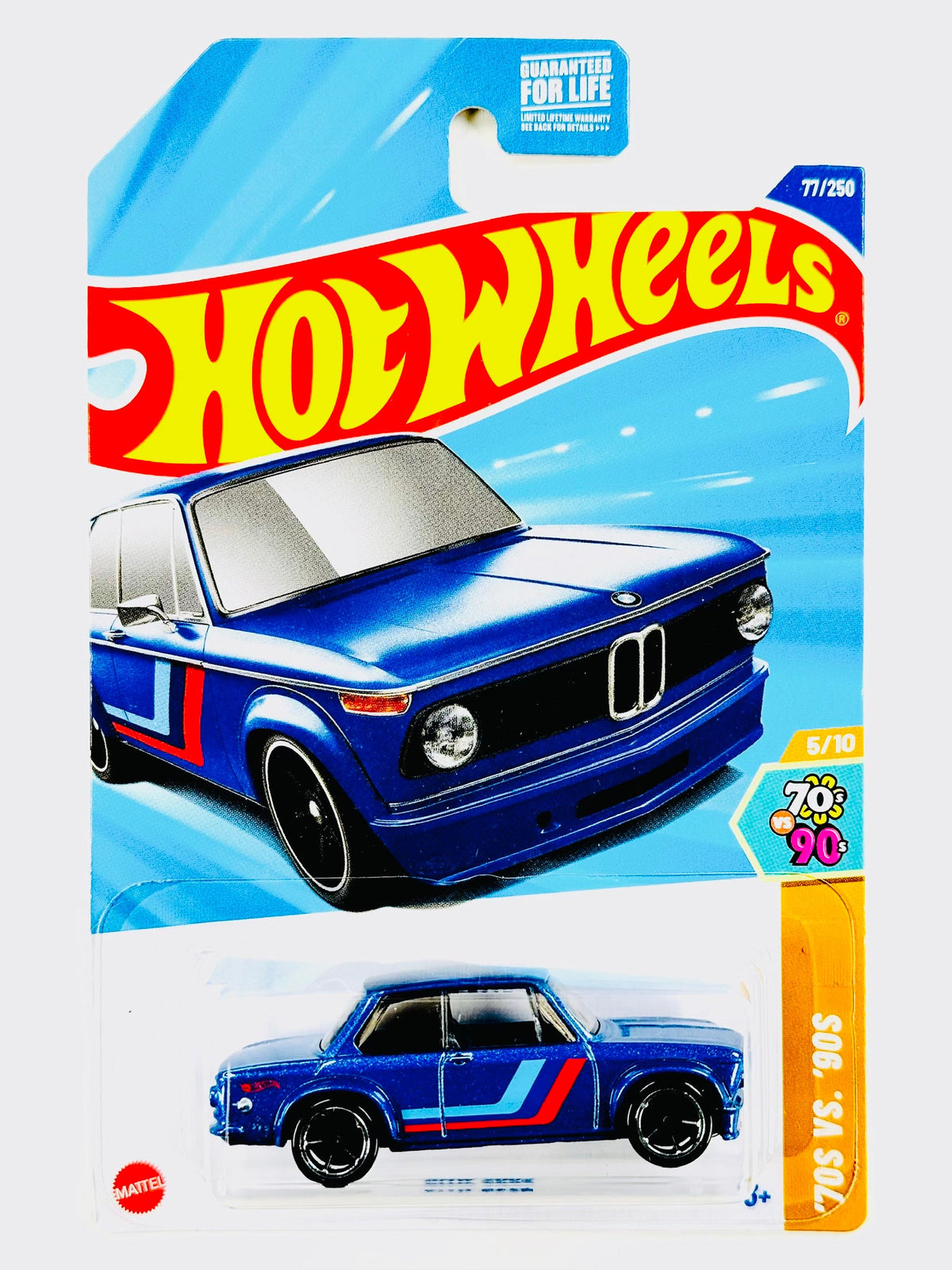 Hot Wheels HW '70s vs '90s BMW 2002 Blue (77/250) - Damaged Card/Blister
