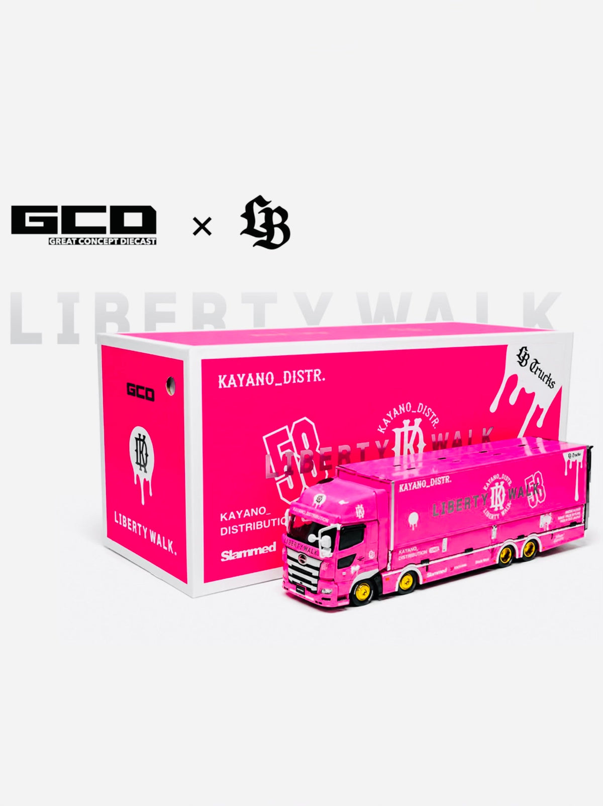 GCD Factory Sealed LBWK HINO700 LB Truck Pink