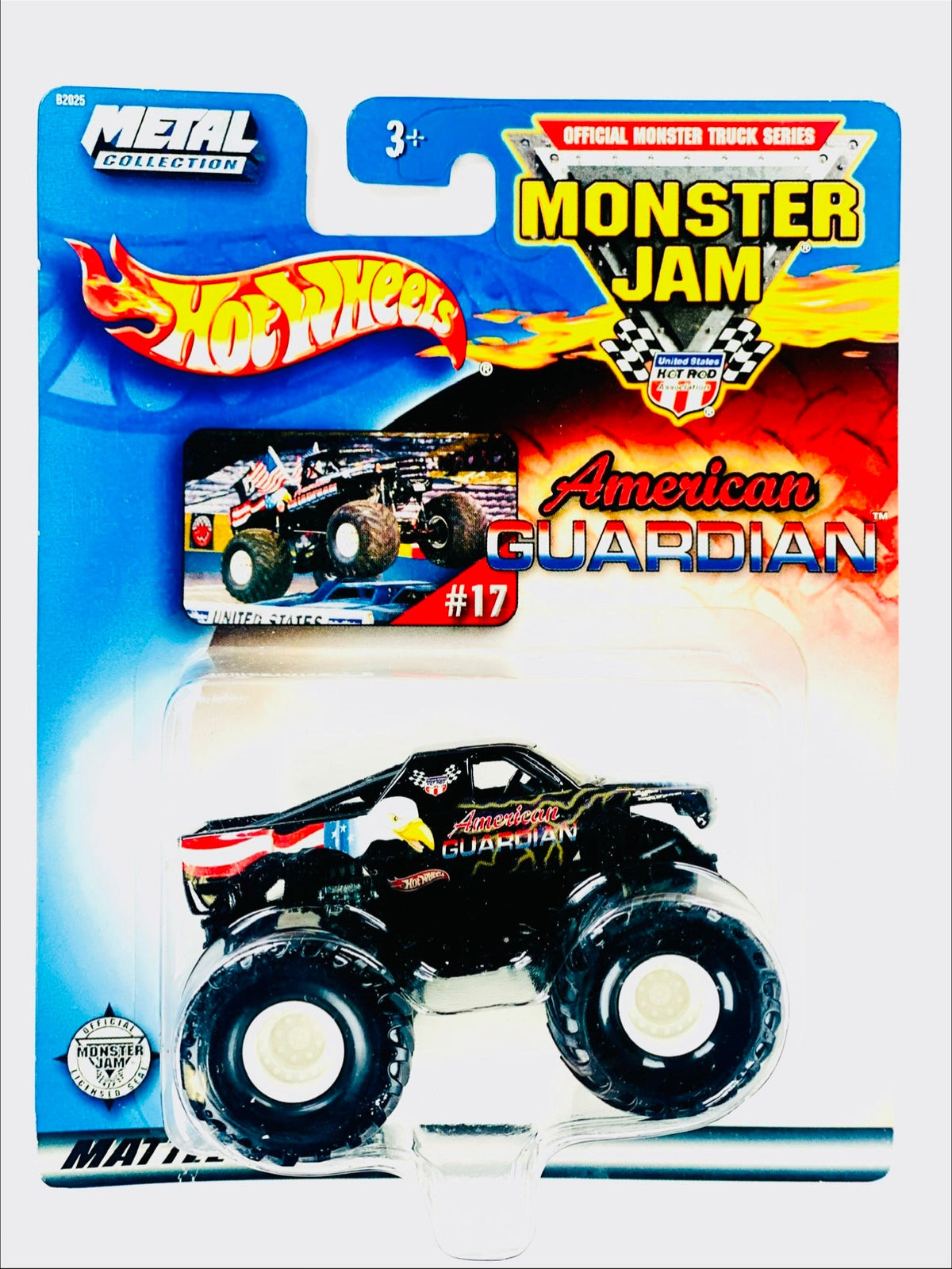 Hot Wheels 2003 Monster Jam Metal Collection American Guardian - Damaged Card