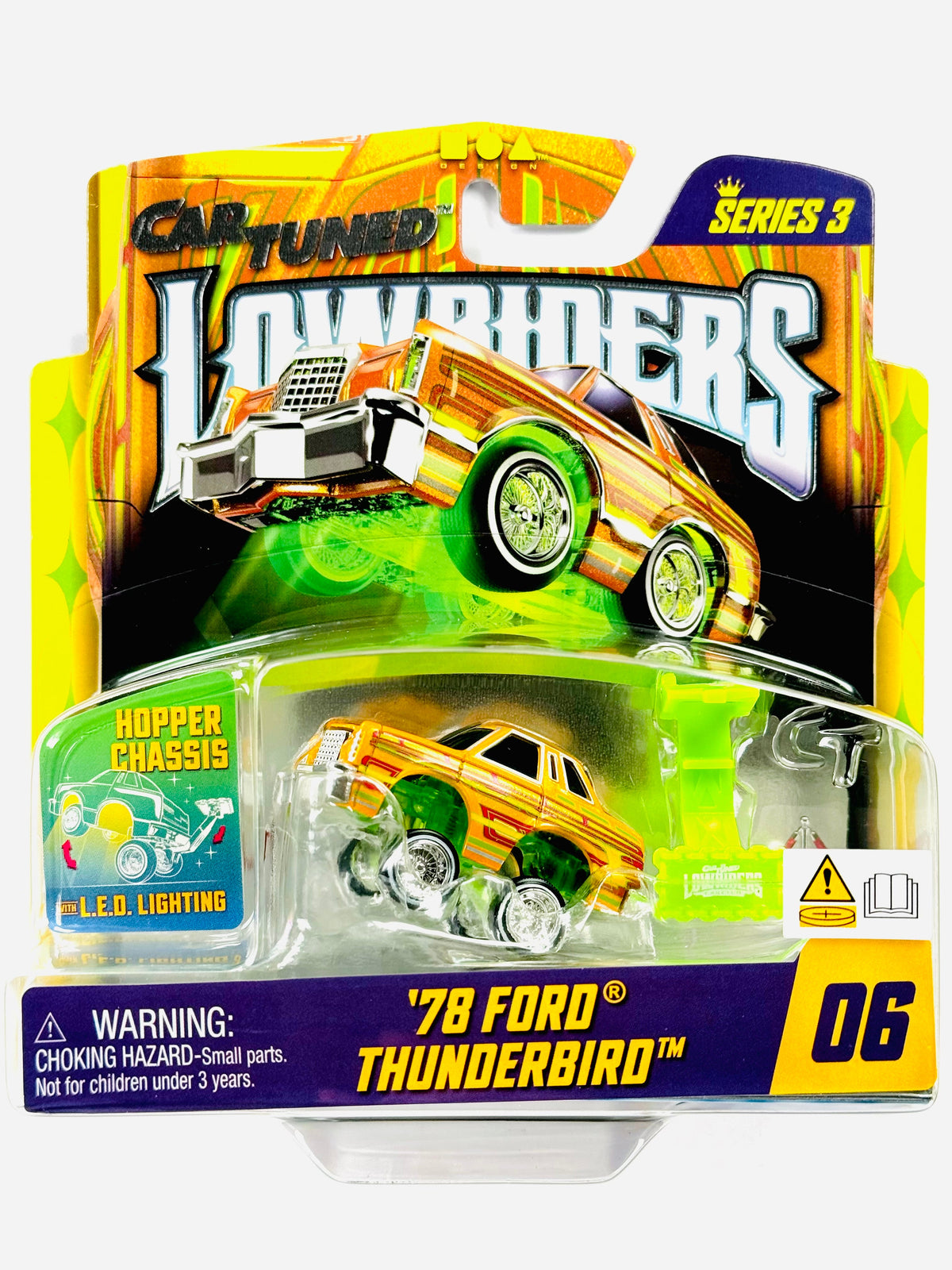 CarTuned Series 3 Lowriders Show Glow LED Light Up Chassis 1978 Ford Thunderbird #06