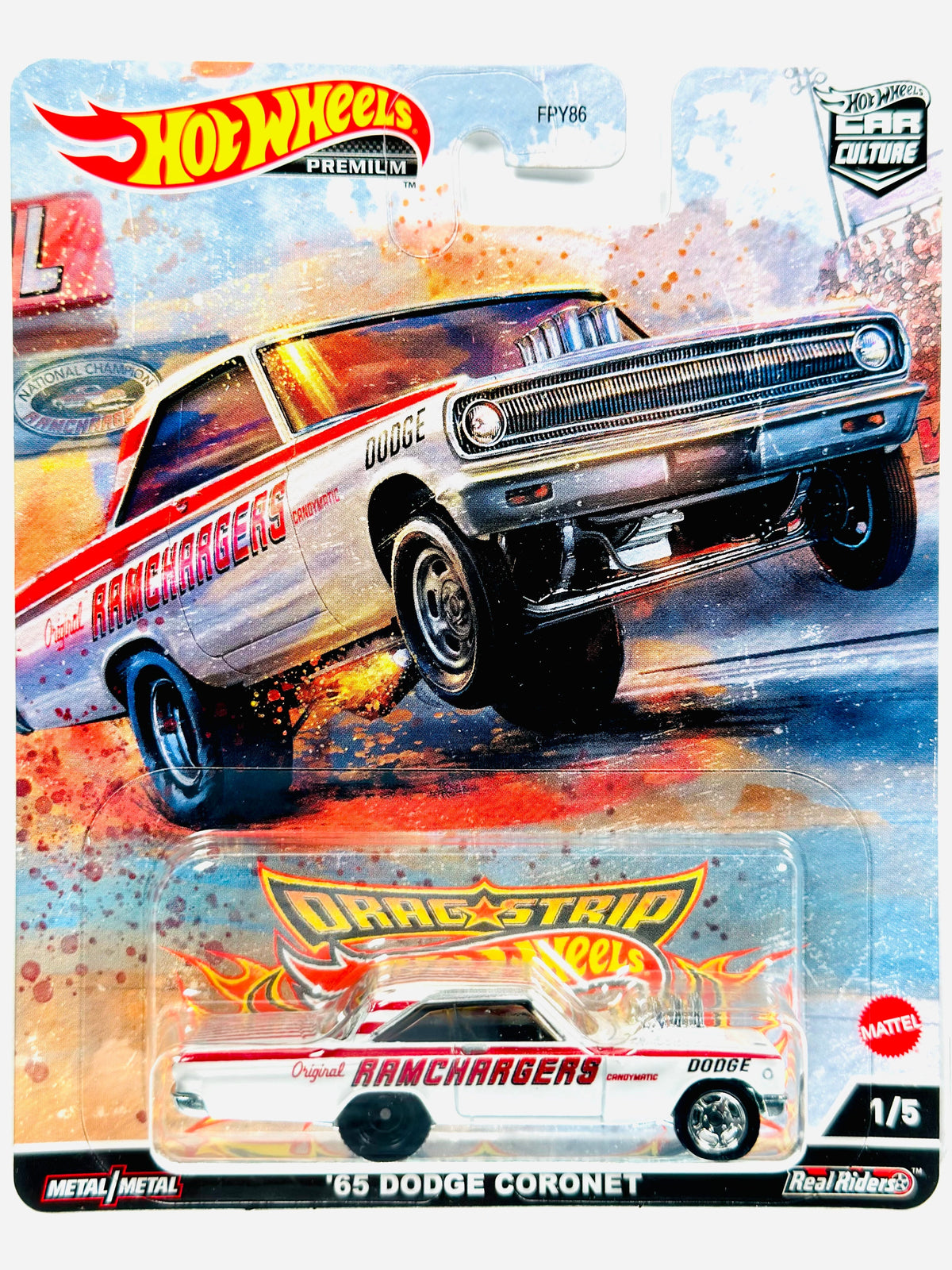Hot Wheels 2022 Car Culture Drag Strip '65 Dodge Coronet - Damaged Card