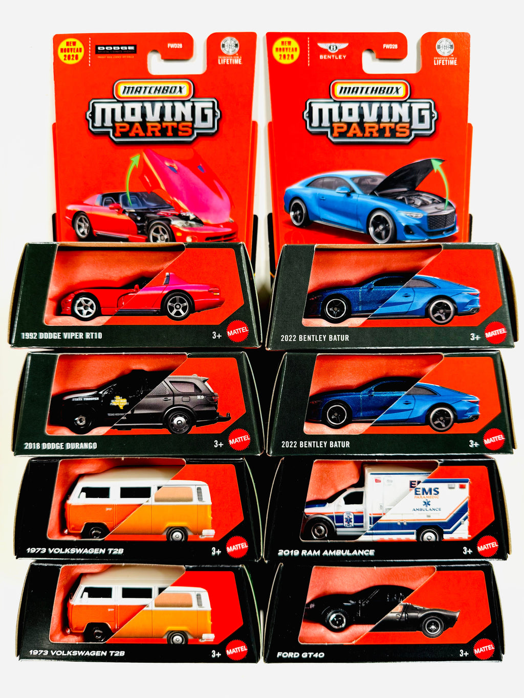 Matchbox 2026 Moving Parts Mix 7 Factory Sealed Case Q (8 Cars)