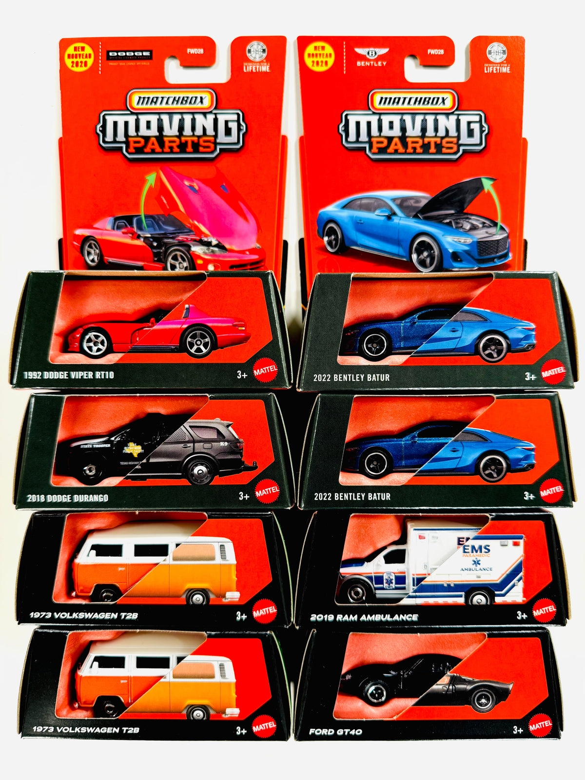 Matchbox 2026 Moving Parts Mix 7 Factory Sealed Case Q (8 Cars)