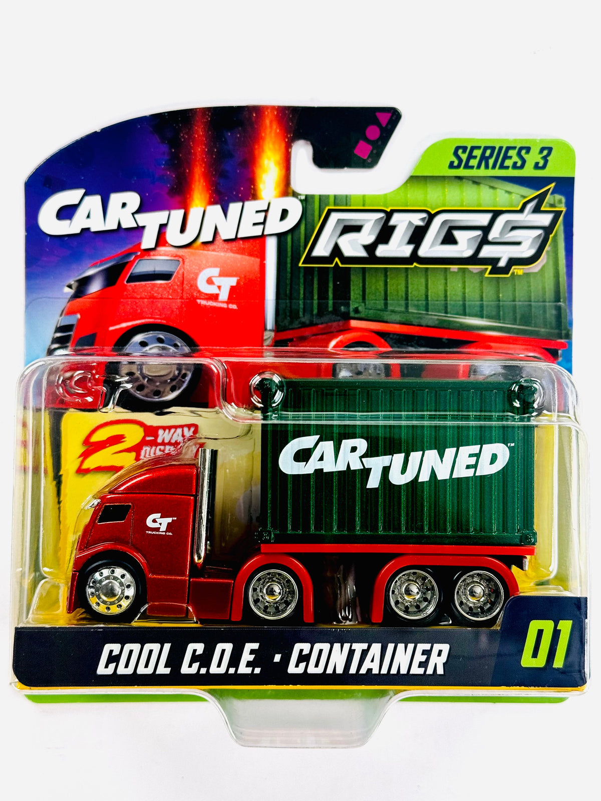 CarTuned 2026 Series 3 Container Rigs Cool COE Red/Green Container #01