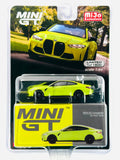 Mini GT Mijo Exclusives BMW M4 Competition San Paulo Yellow #468 - Damaged Blister