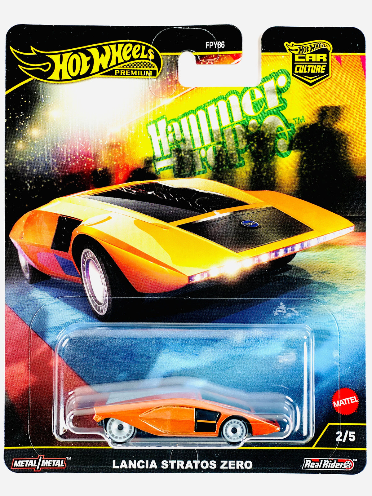 Hot Wheels 2025 Car Culture Hammer Drop Lancia Stratos Zero - Damaged Card