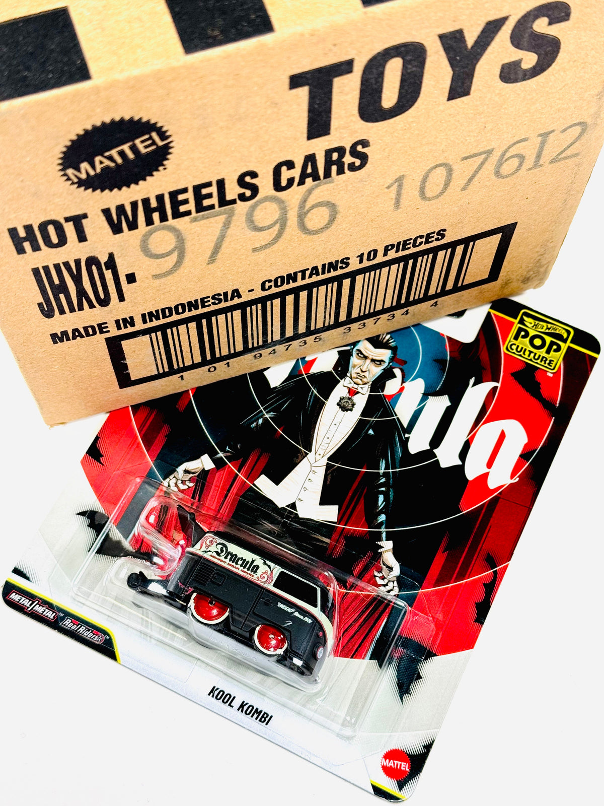Hot Wheels 2026 Pop Culture Dracula Kool Kombi Factory Sealed Solid Pack (10 Cars)