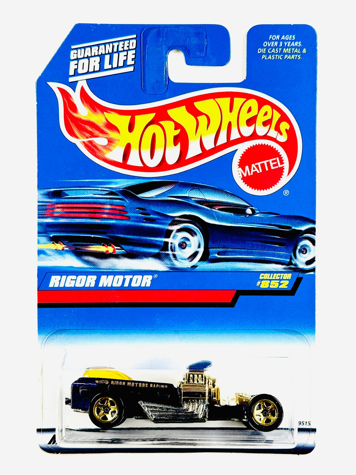 Hot Wheels 1998 Collectors Rigor Motor - Damaged Card/Yellow Blister
