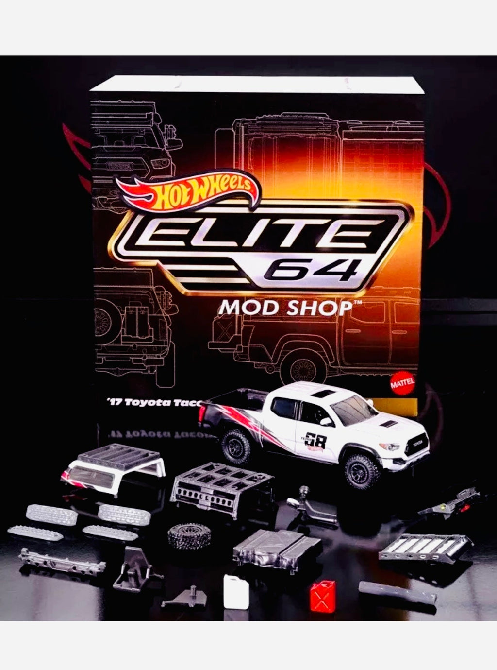 Hot Wheels 2024 RLC Exclusive Elite 64 Mod Shop '17 Toyota Tacoma - Damaged/Opened Box