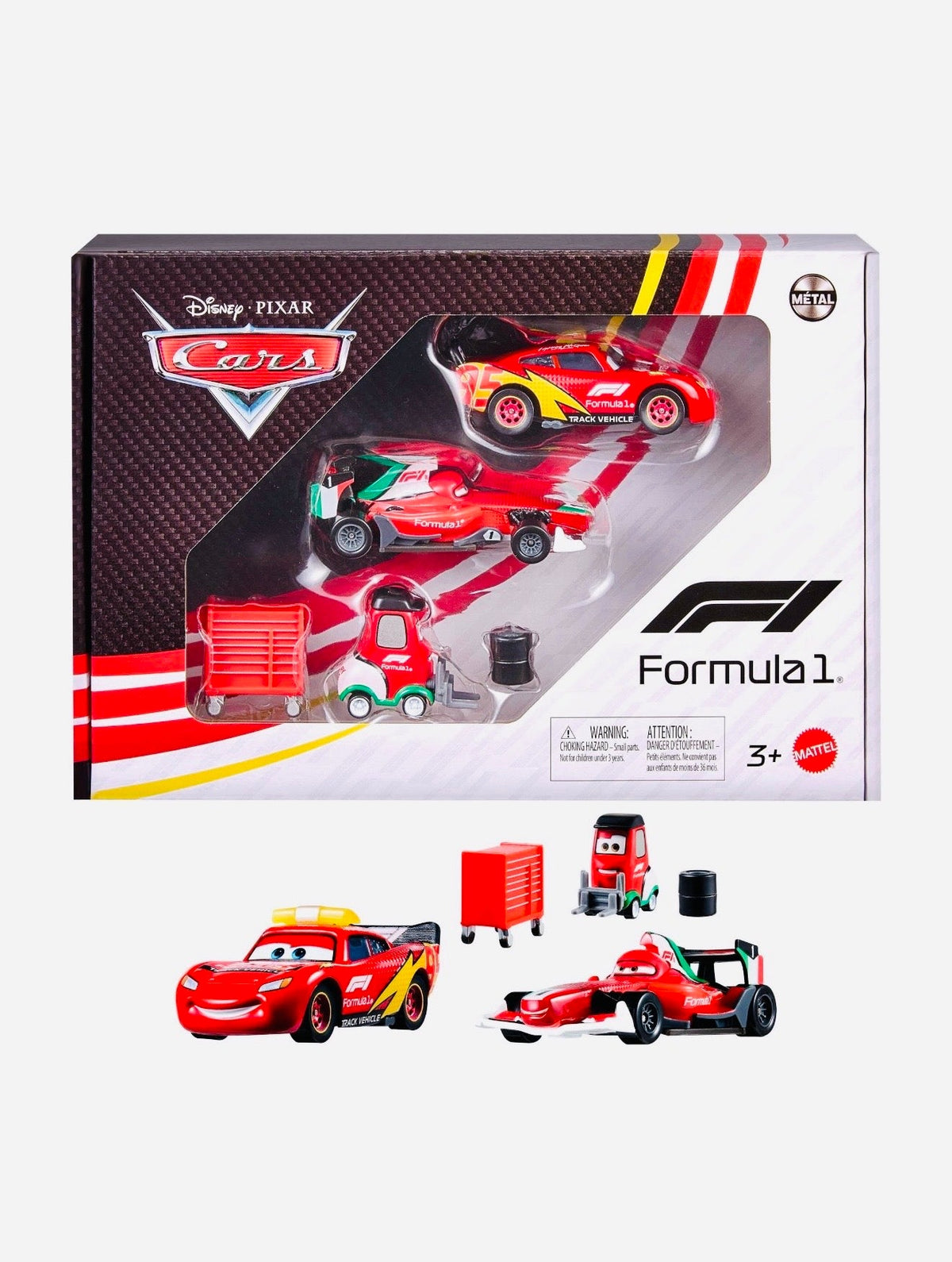 Disney Pixar Cars Formula 1 3-Pack Lightning Francesco Alex Machino