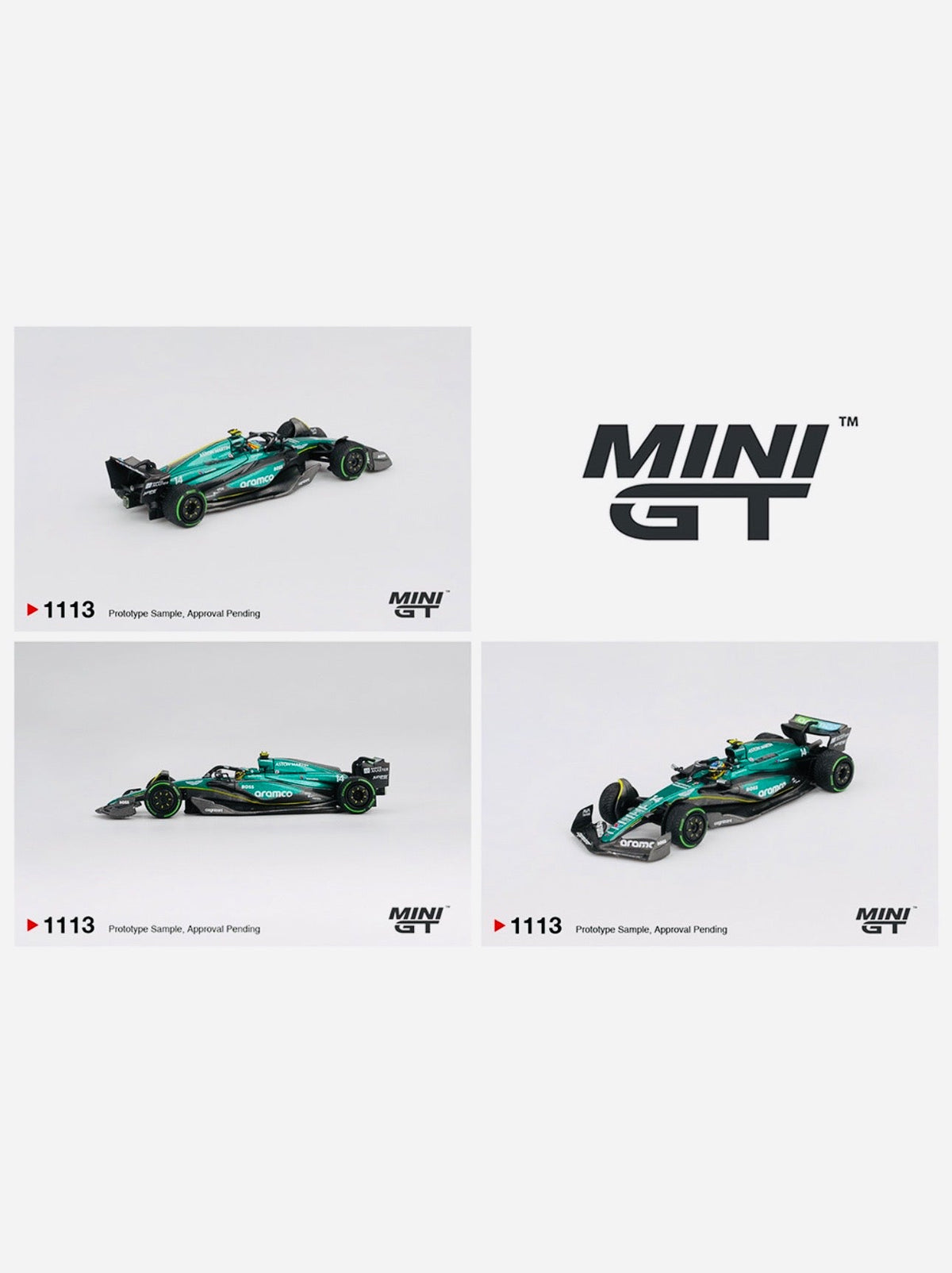 Mini GT Aston Martin AMR24 #14 Fernando Alonso 2024 F1 2024 Canadian GP #1113