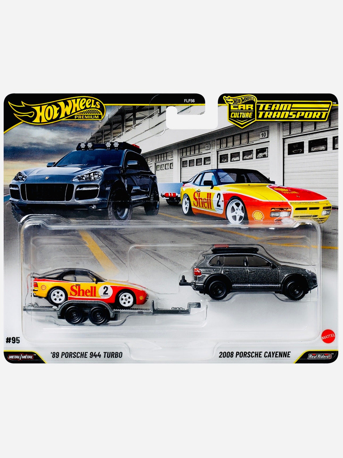 Hot Wheels 2026 Team Transport Case M Shell ’89 Porsche 944 Turbo & ’08 Porsche Cayenne w/ Rally Trailer #95
