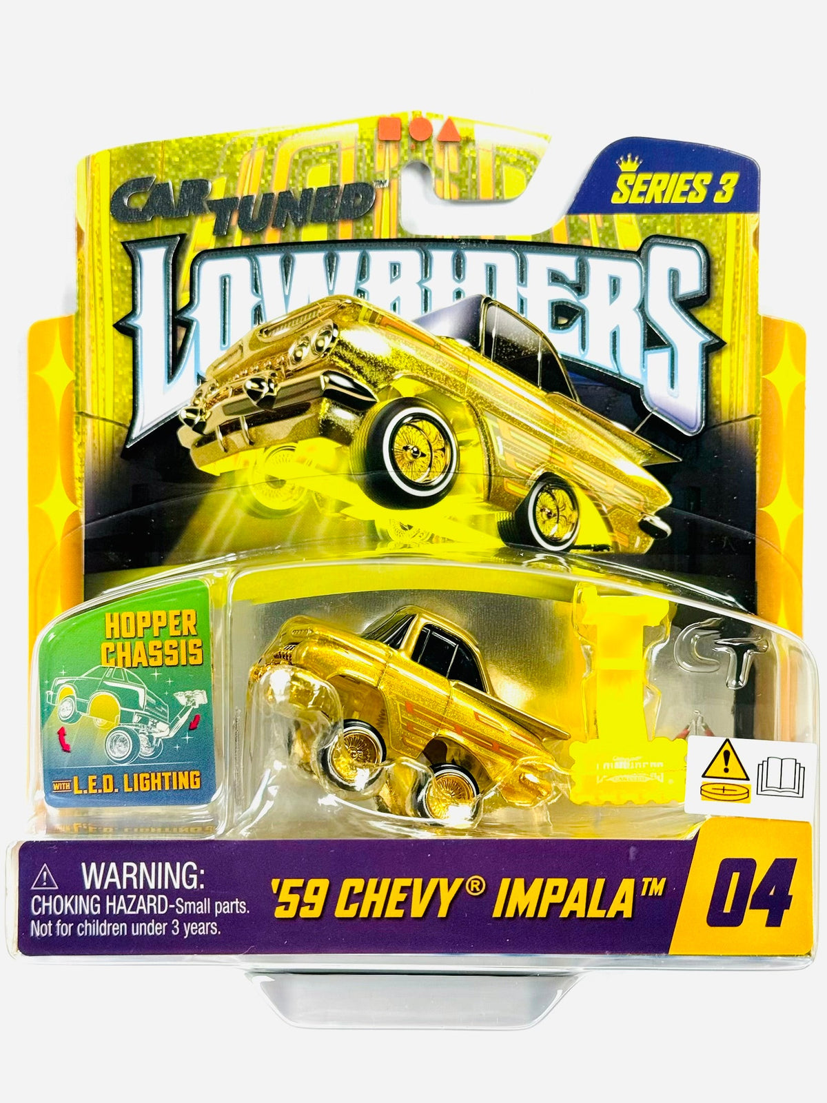CarTuned Series 3 Lowriders Show Glow LED Light Up Chassis 1959 Chevy Impala #04