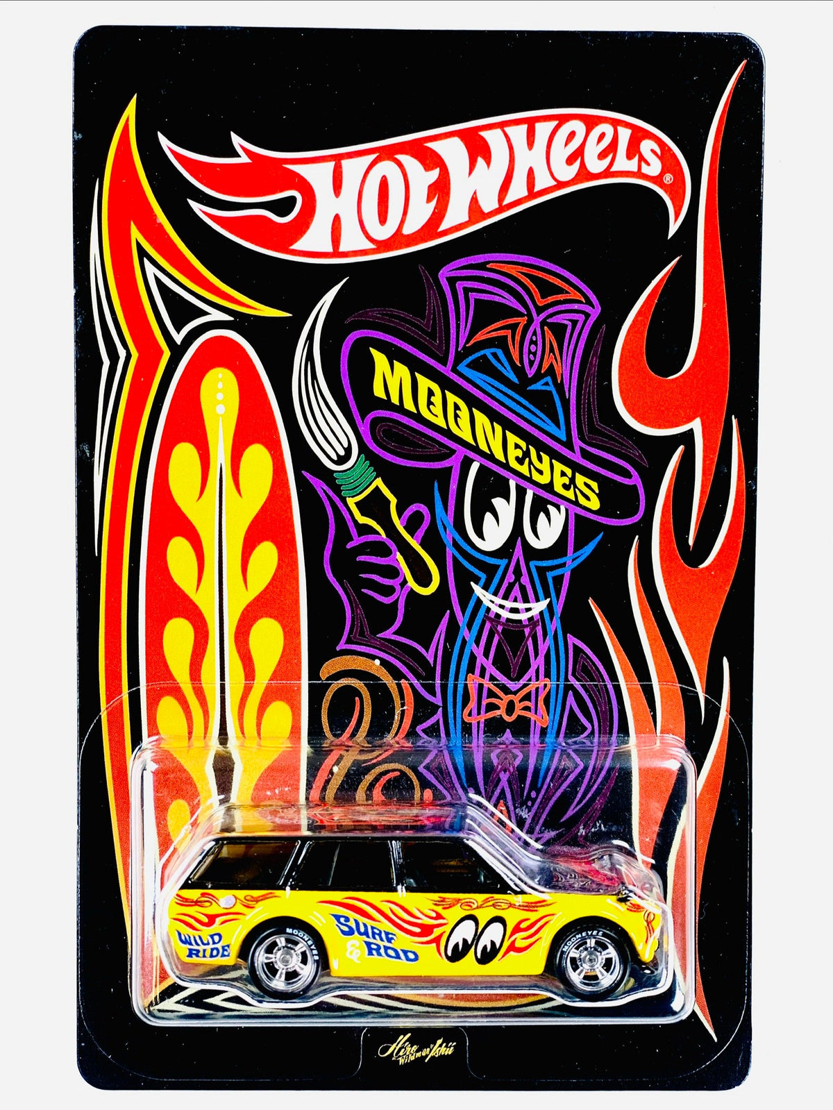 Hot Wheels 2019 Japan Collectors Convention ’71 Datsun 510 Wagon Mooneyes - Damaged Card