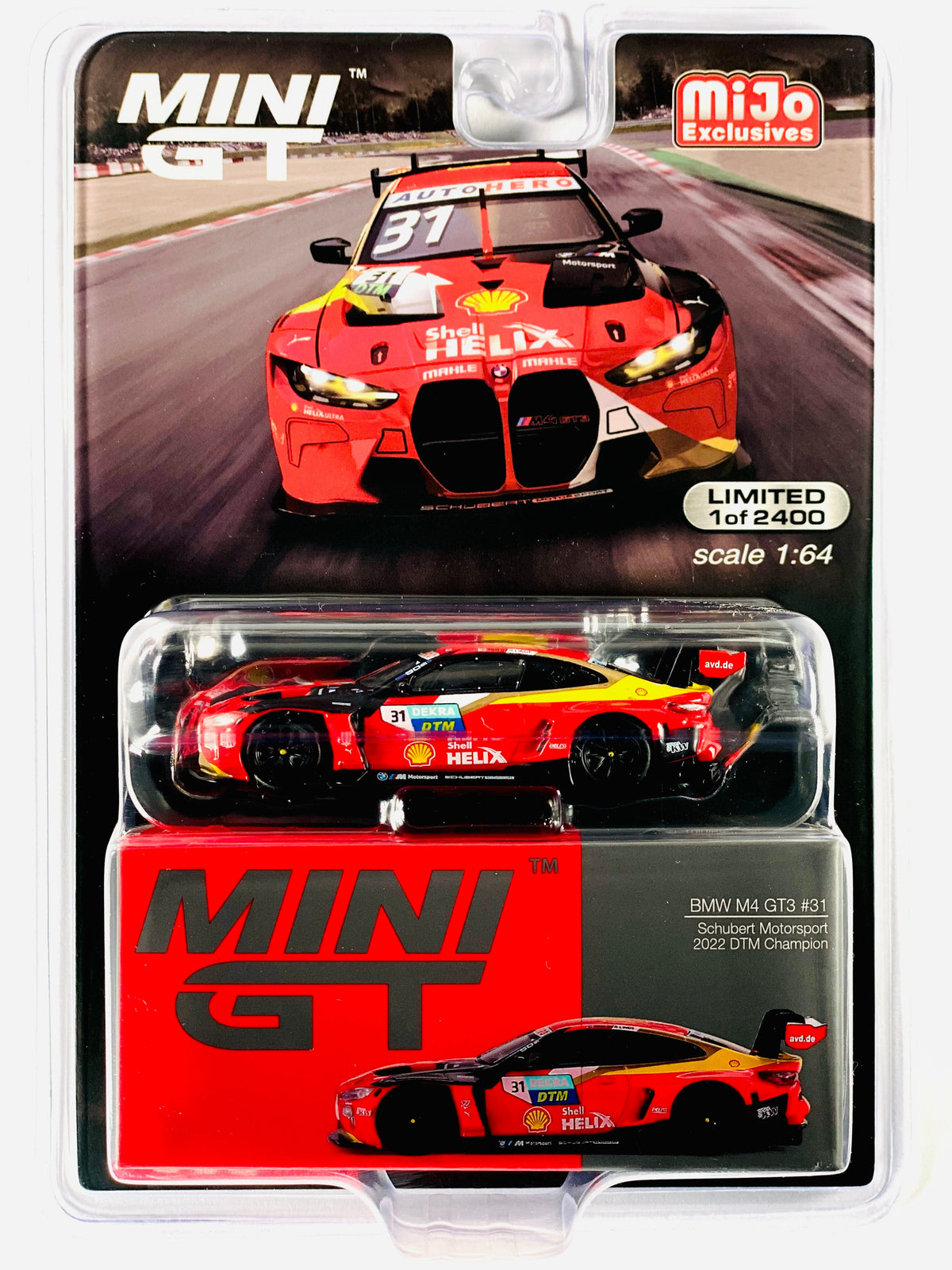Mini GT Mijo Exclusives BMW M4 GT3 #31 Schubert Motorsport 2022 DTM Champion #553 - Damaged Blister