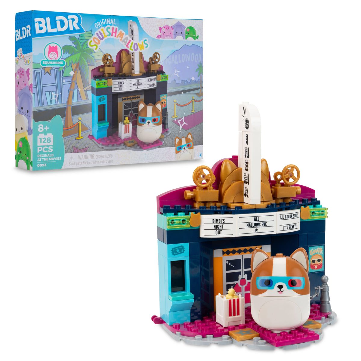 Squishmallows Reginald at the Movies Building Set