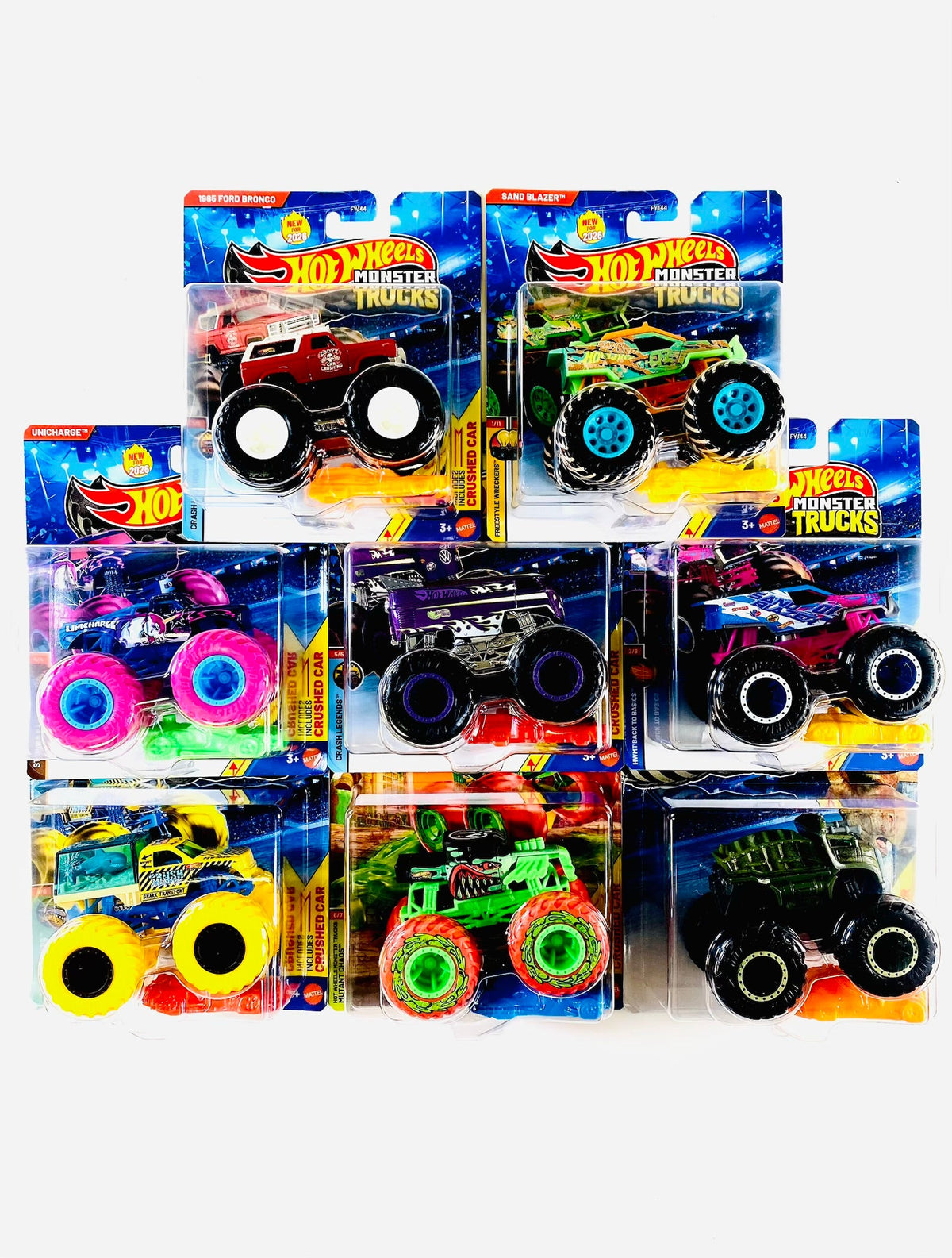 Hot Wheels 2026 Monster Truck & Car Factory Sealed Case L (8 Cars)