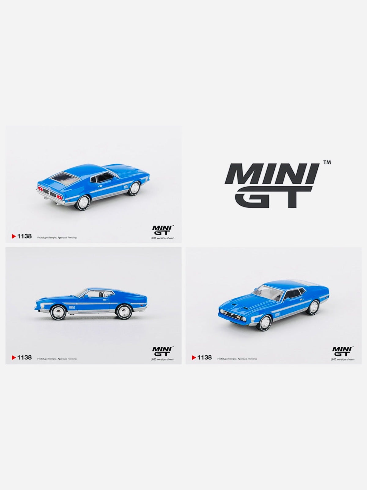 Mini GT Ford Mustang Mach 1 Grabber Blue #1138