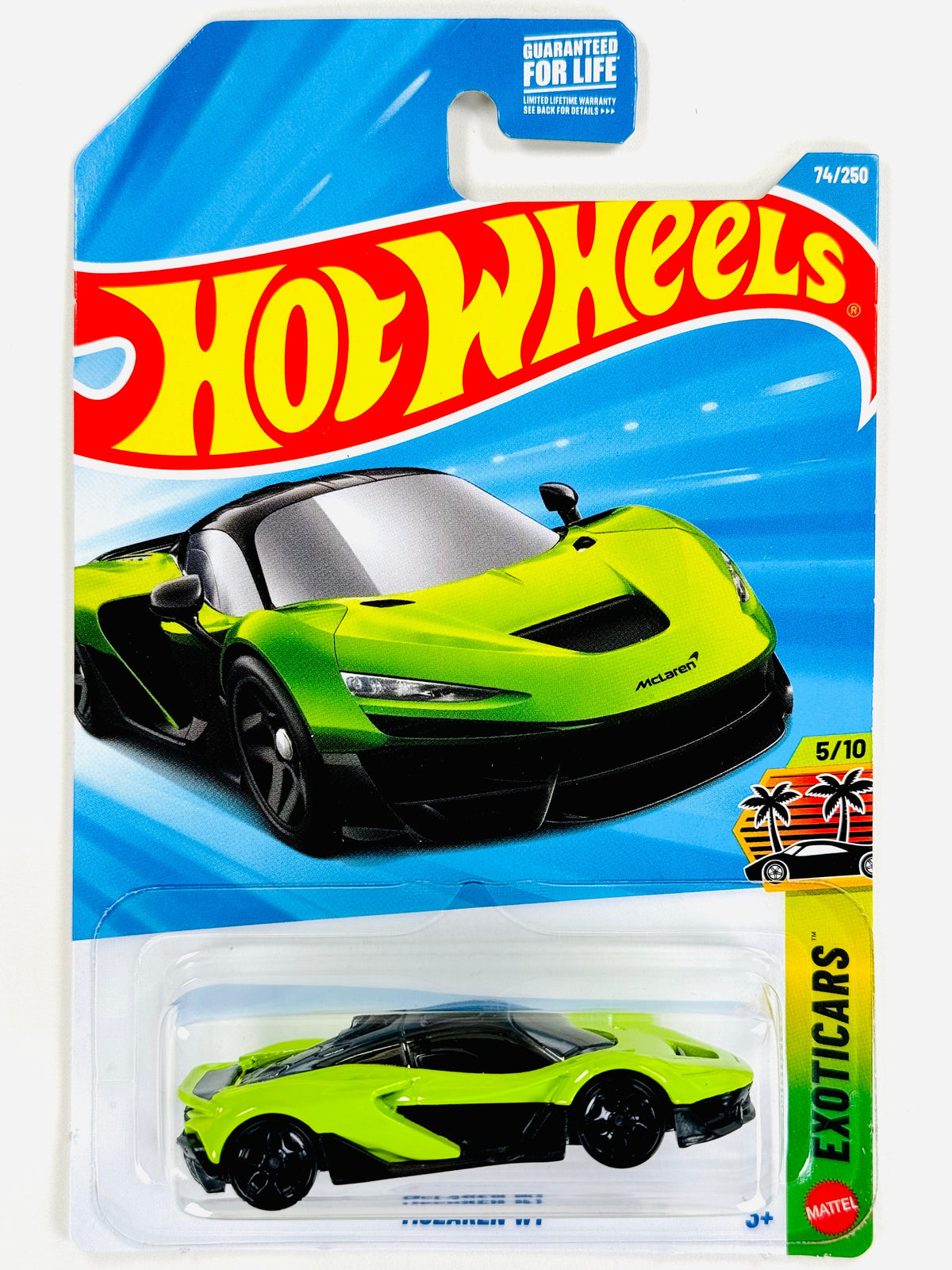 Hot Wheels Exotics McLaren W1 (74/250) - Damaged Card/Blister