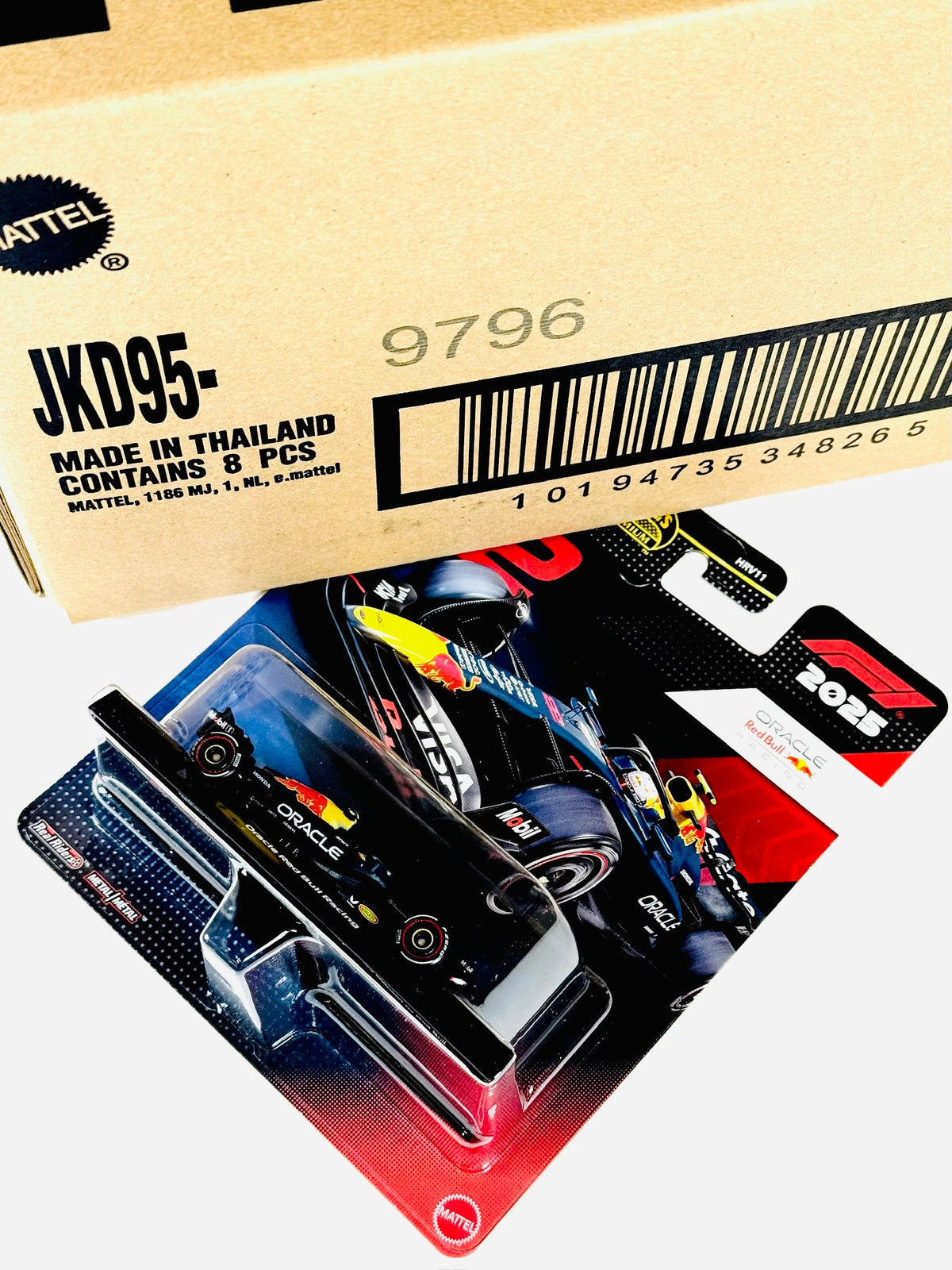 Hot Wheels 2025 F1 Formula 1 Race Team Oracle Red Bull Racing Yuki Tsunoda #22 Factory Sealed Solid Pack (8 Cars)