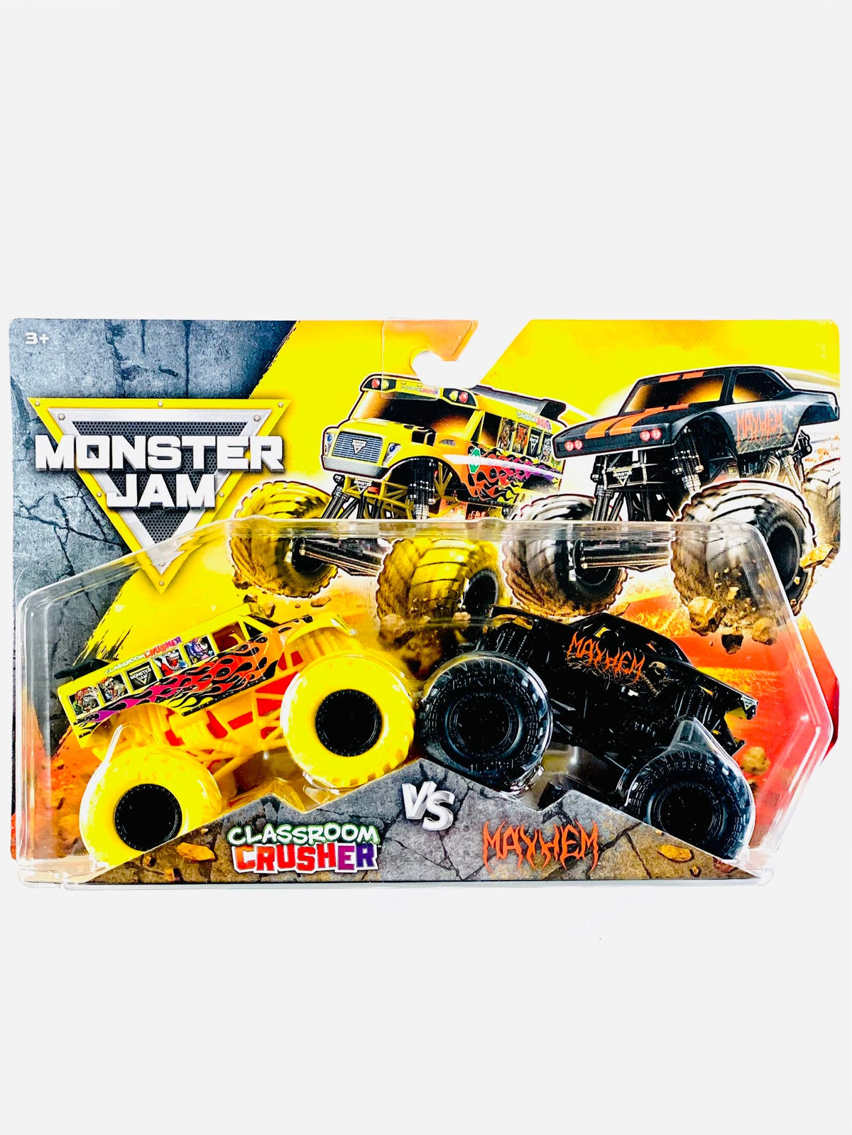 Monster Jam 2026 Classroom Crusher Vs Mayhem - Damaged Card/Blister