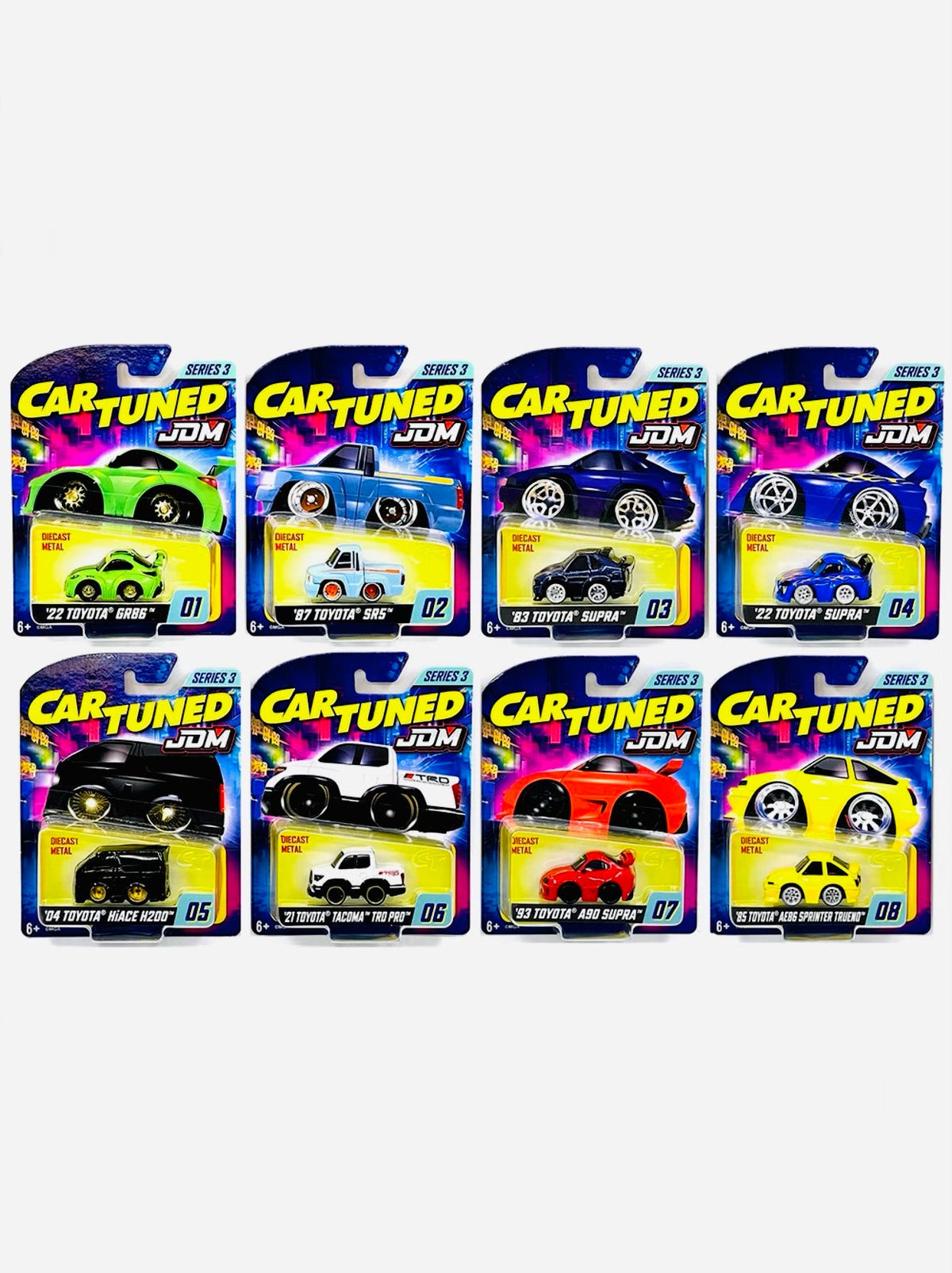 CarTuned 2025 Series 3 JDM Tuners Assortment Factory Sealed Assortment Case (8 cars)