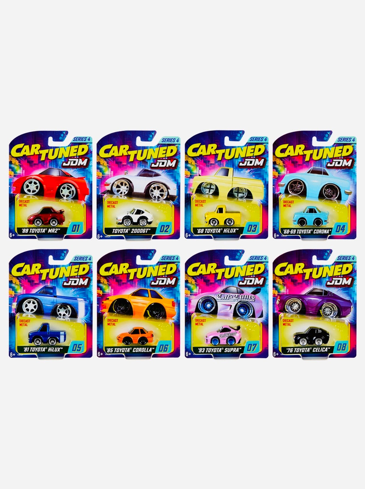CarTuned Series 4 JDM Tuners Assortment Factory Sealed Assortment Case (8 cars)