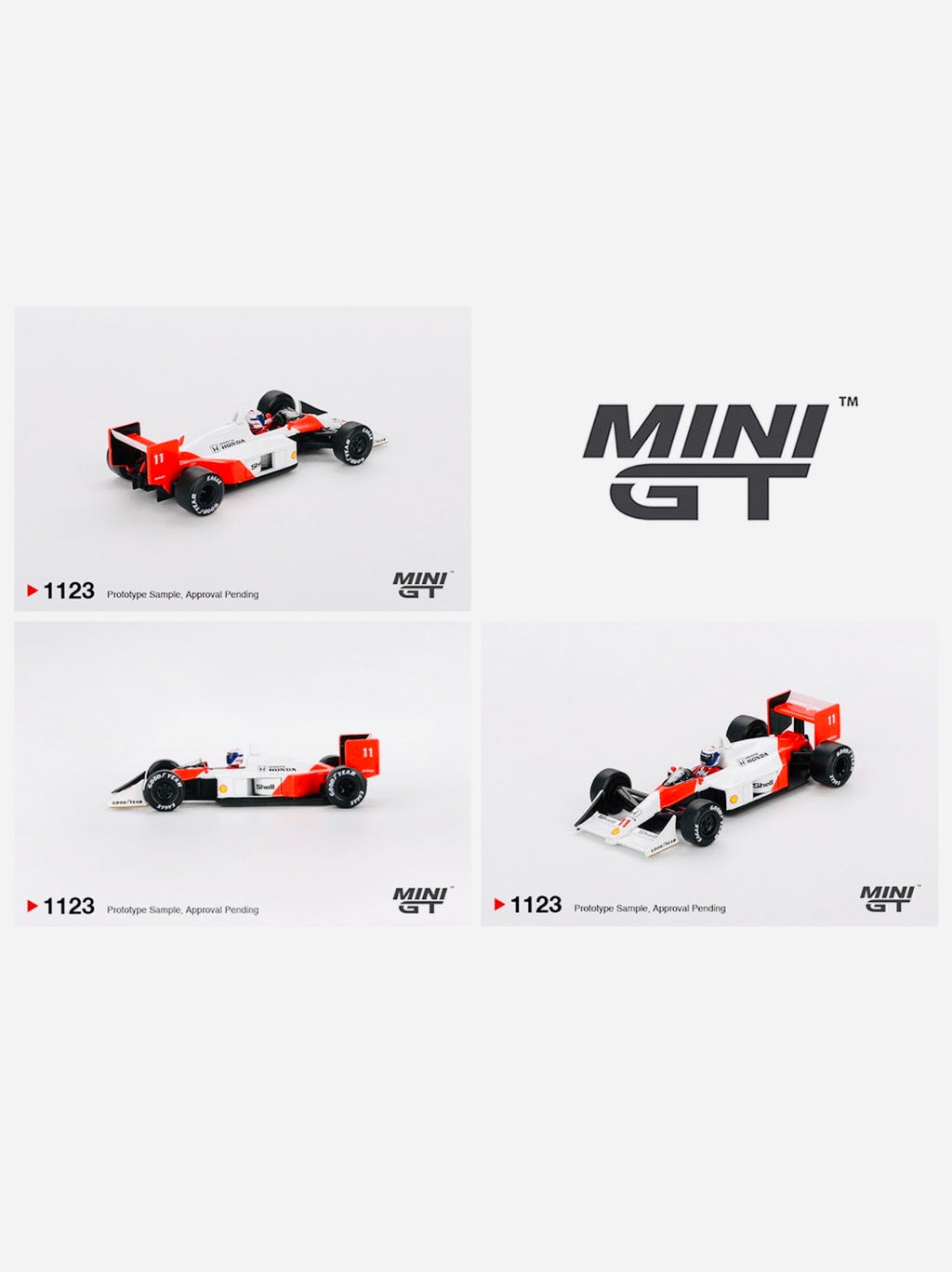 Mini GT McLaren MP4/4 #11 Alain Prost 1988 Japanese Grand Prix 2nd Place #1123