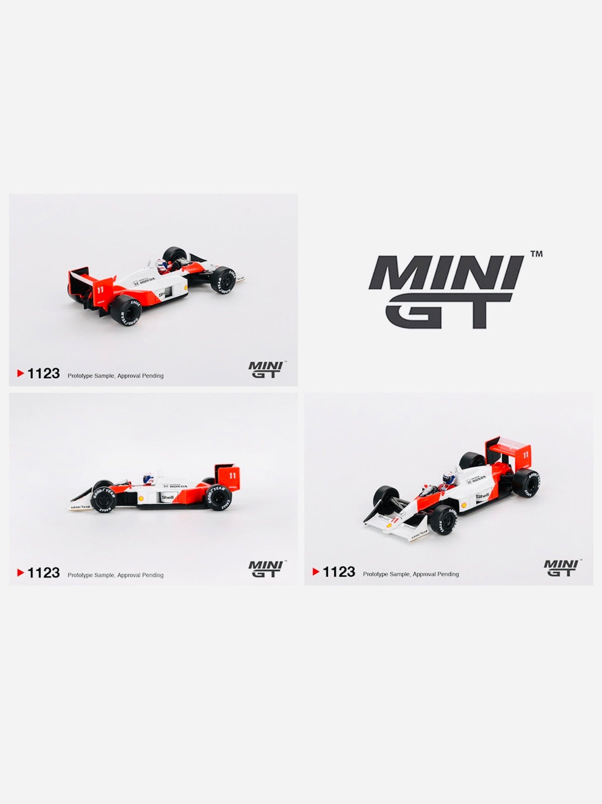 Mini GT McLaren MP4/4 #11 Alain Prost 1988 Japanese Grand Prix 2nd Place #1123
