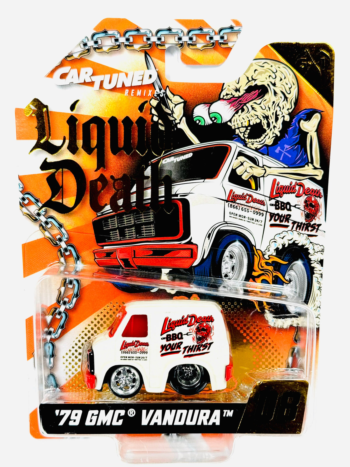 CarTuned Series 1 Liquid Death 1979 GMC Vandura #8 - Damaged Card/Blister