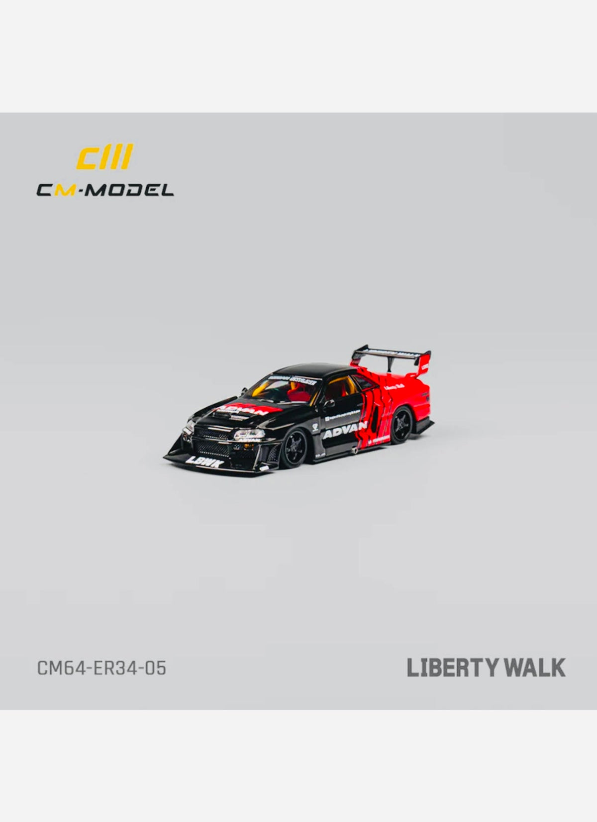 CM Model Factory Sealed Nissan LBWK ER34 Advan (12ct.)