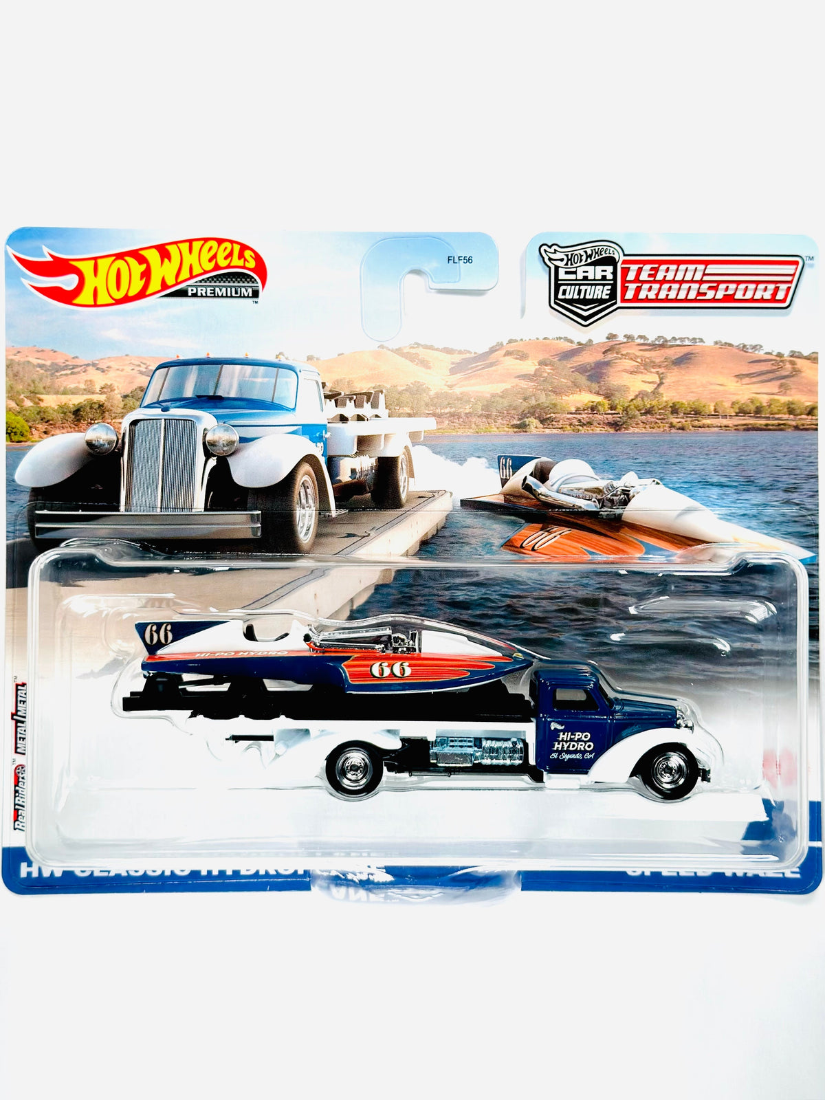 Hot Wheels 2022 Team Transport Case S HW Classic Hydroplane & Speed Waze #49 - Damaged Card