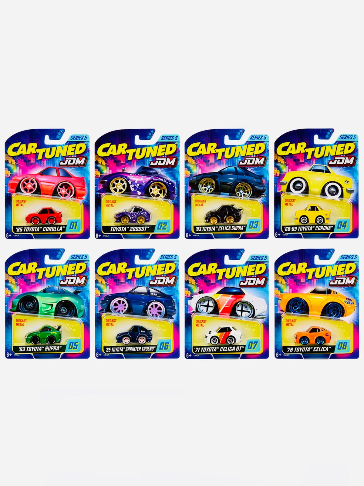 CarTuned Series 5 JDM Tuners Assortment Factory Sealed Assortment Case (8 cars)