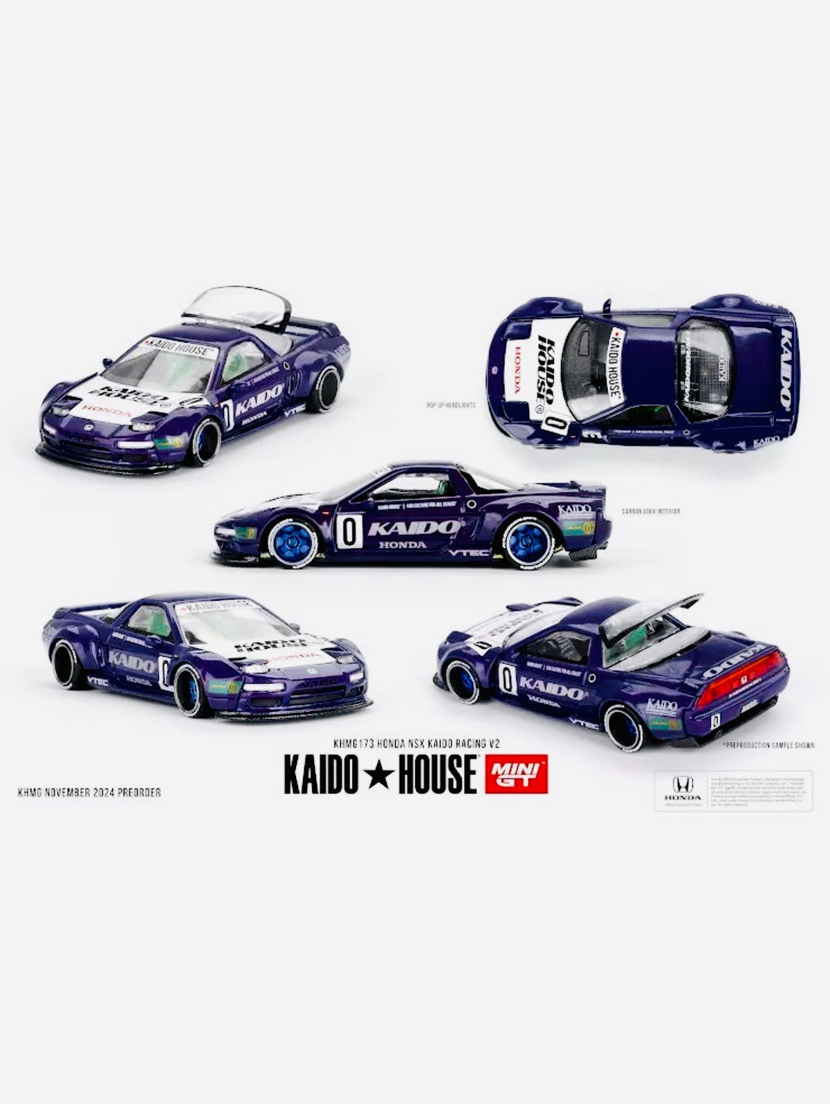 Mini GT x Kaido House Collab Factory Sealed Honda NSX Kaido Racing V2 Purple #173
