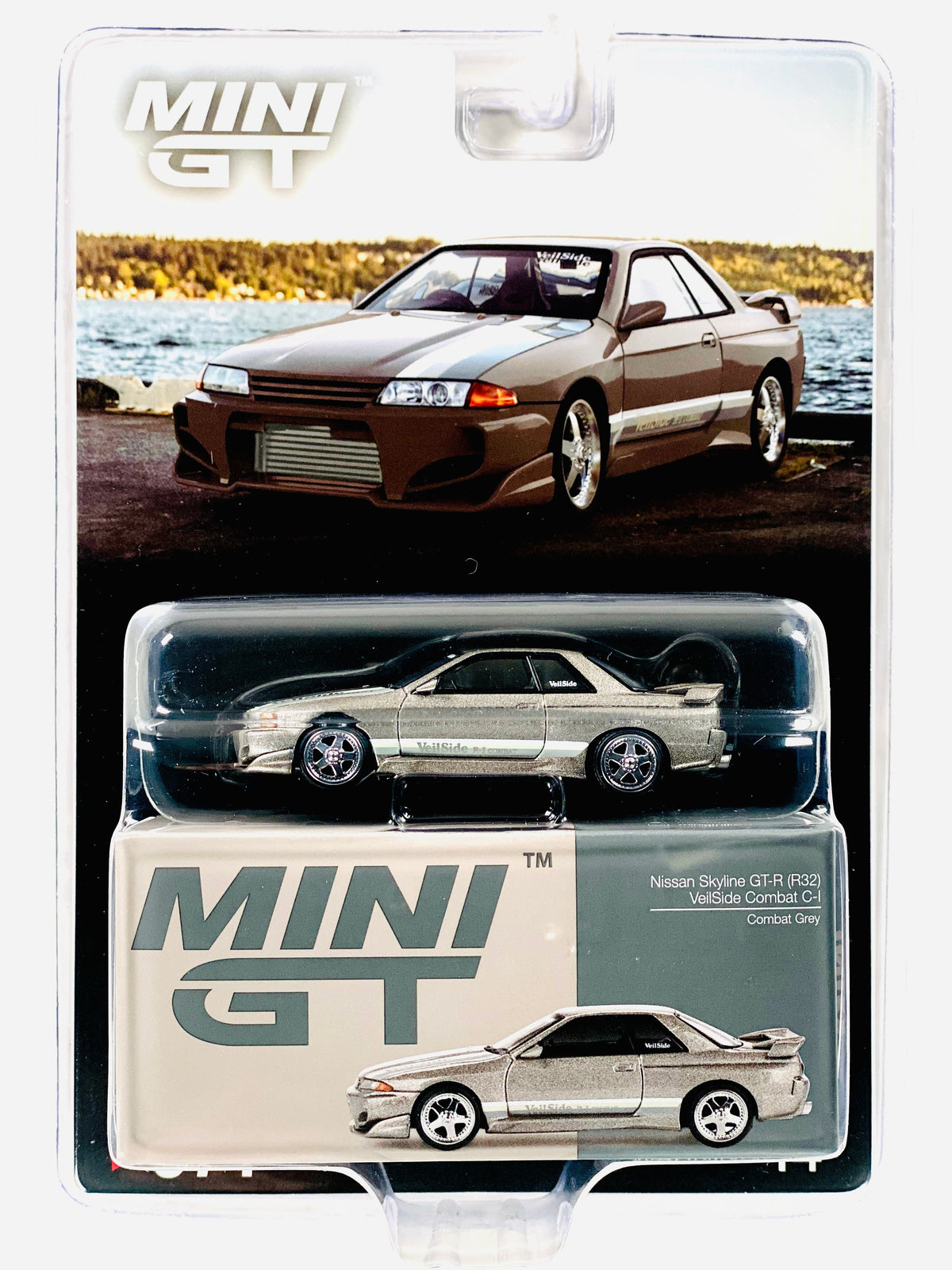 Mini GT Mijo Exclusive Nissan Skyline GT-R (R32) Veilside Combat C-I Veilside Combat Grey #971