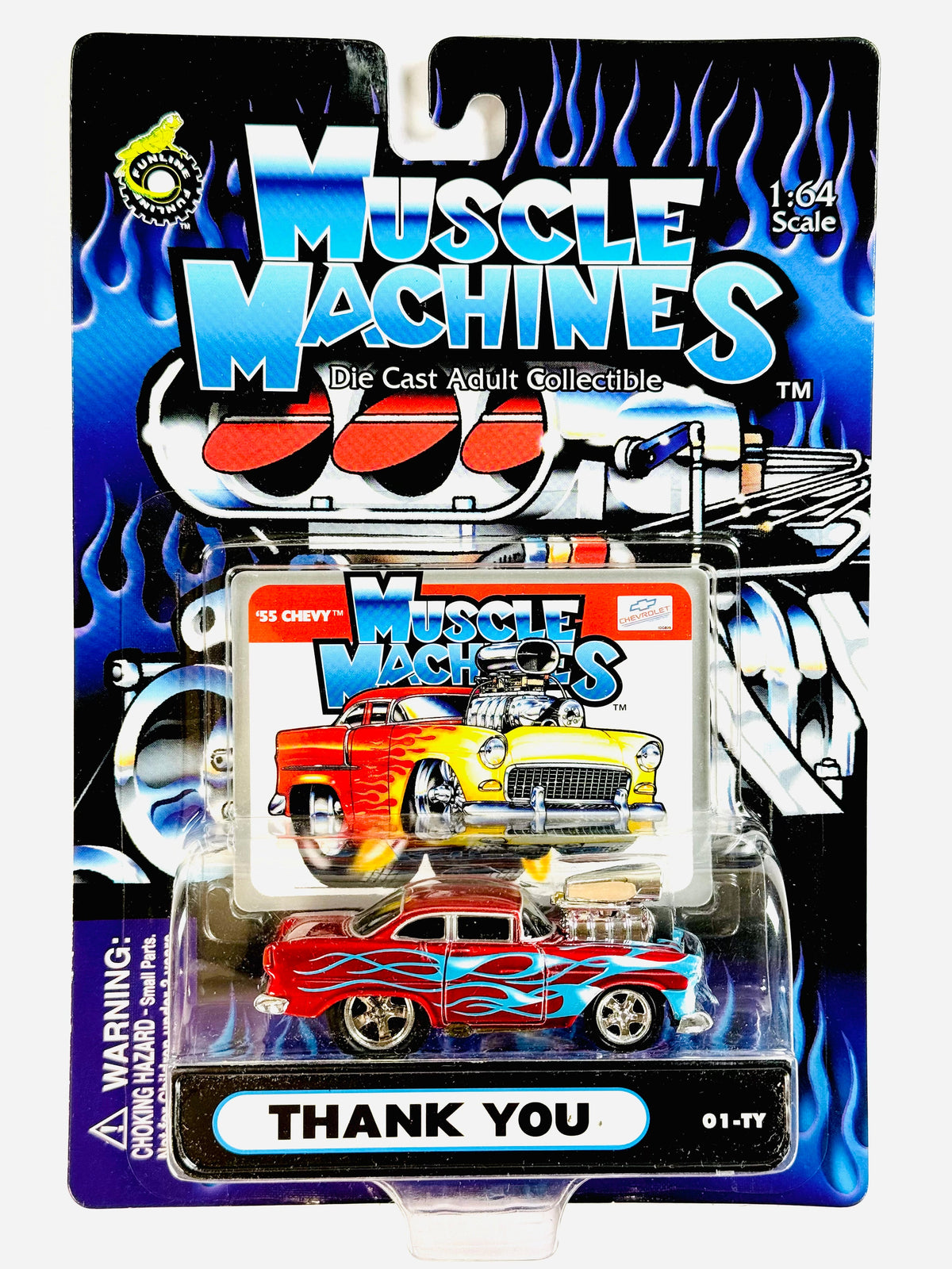 Muscle Machines '55 Chevy Thank You Car - Damaged Card