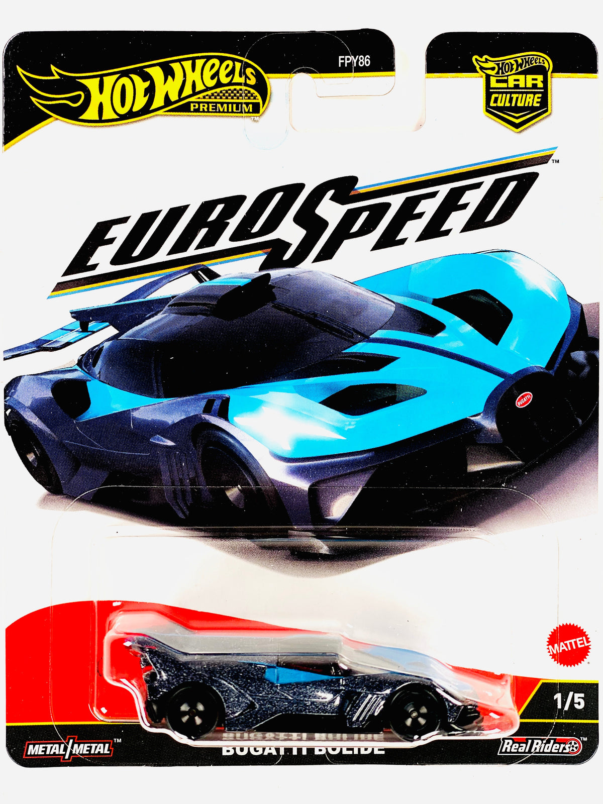 Hot Wheels 2025 Car Culture Euro Speed Bugatti Bolide - Damaged Card