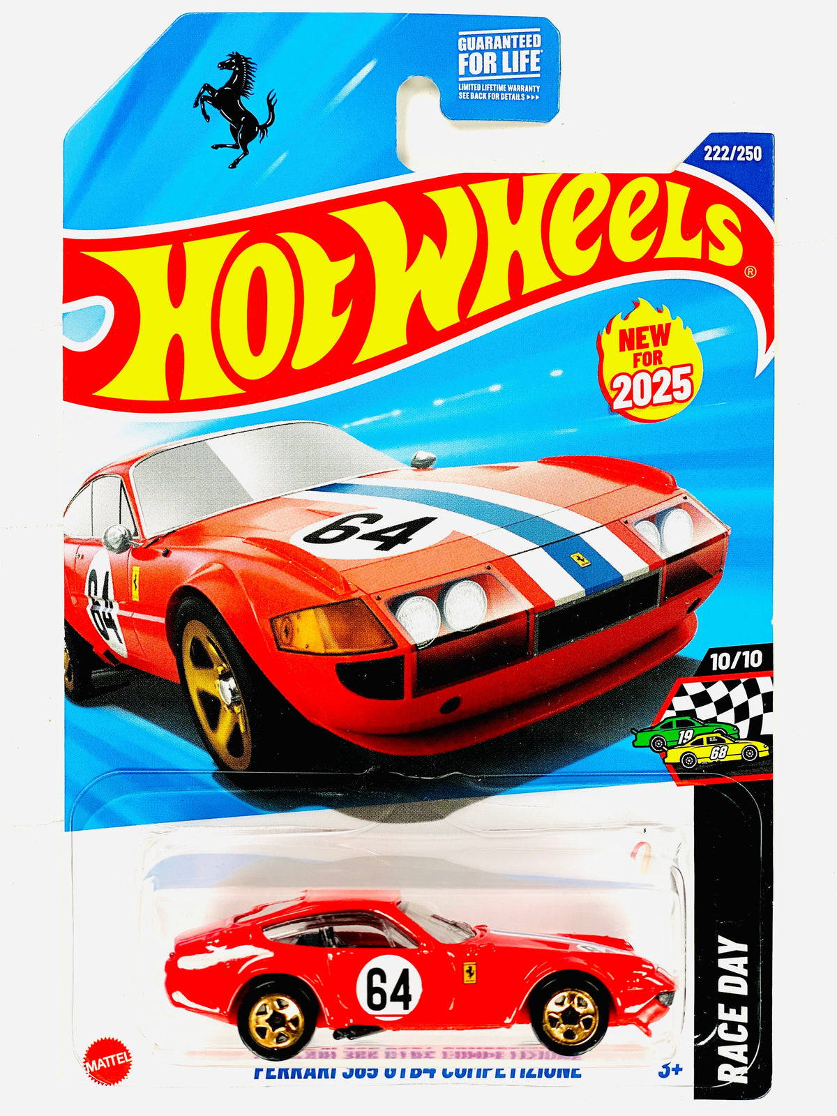 Hot Wheels 2025 Race Day Ferrari 365 GTB4 Competizione - Damaged Card