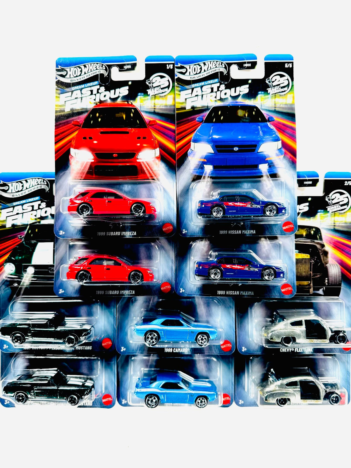 Hot Wheels 2026 Silver Series Fast & Furious 25th Anniversary Factory Sealed Case N (10 Cars)