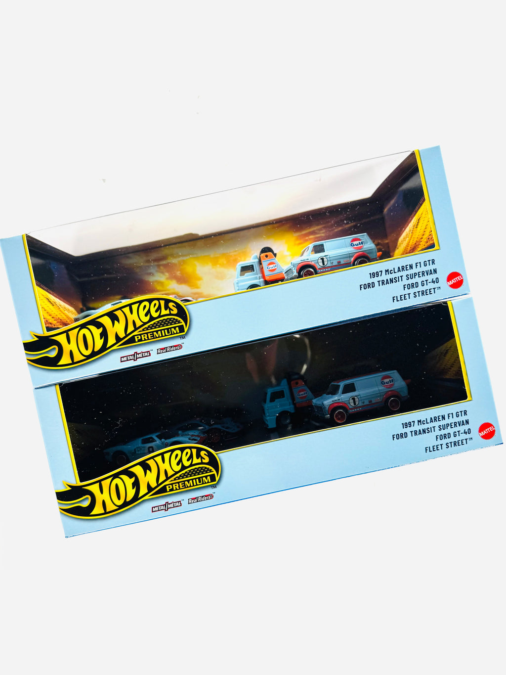 Hot Wheels 2026 Walmart Exclusive Car Culture Premium Gulf Box Set Diorama Case JHW43 (2 Pieces)