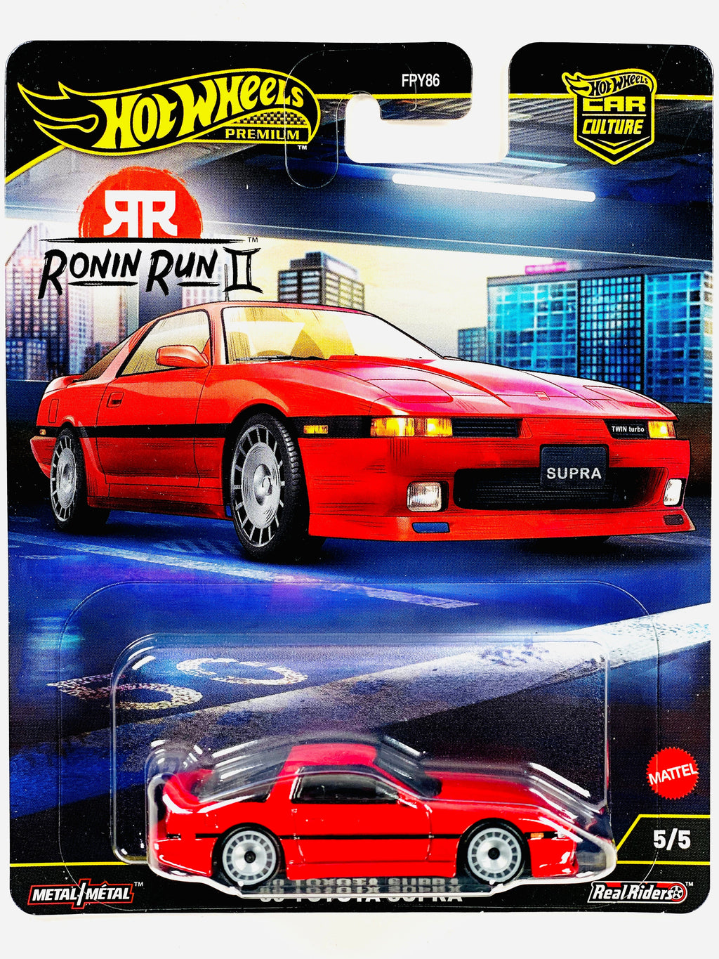 Hot Wheels 2025 Car Culture Ronin Run II '89 Toyota Supra Factory Sealed Solid Pack (4 Cases)