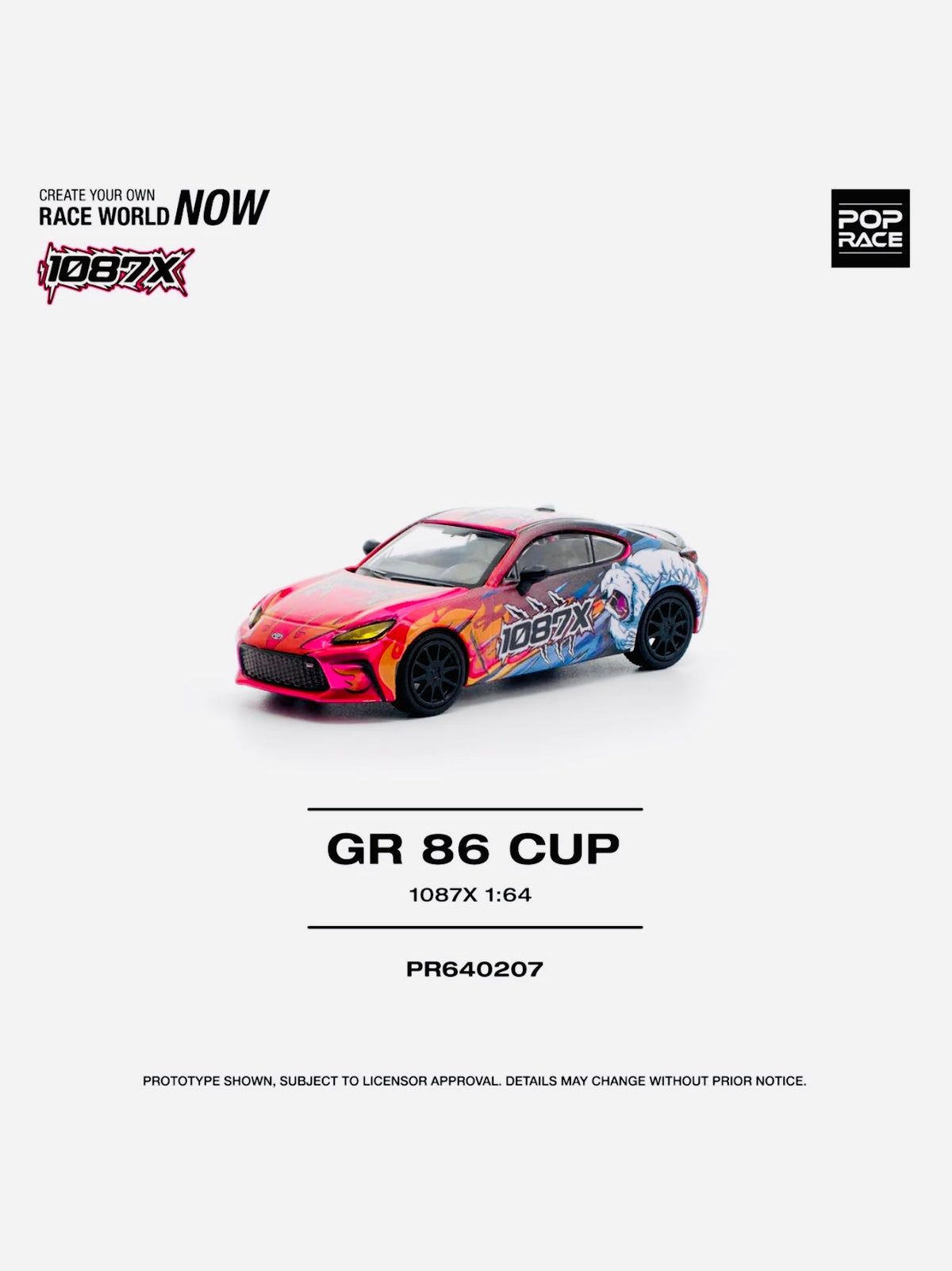 Pop Race Factory Sealed Toyota 1087X GR86 Cup #207