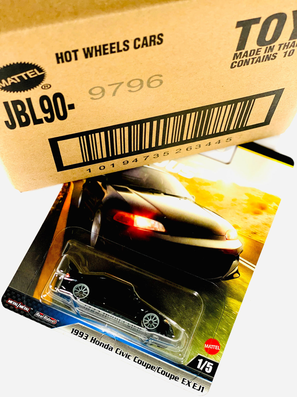 Hot Wheels 2025 Fast & Furious ’93 Honda Civic Coupe EX EJ1 Factory Sealed Solid Pack (10 Cars)