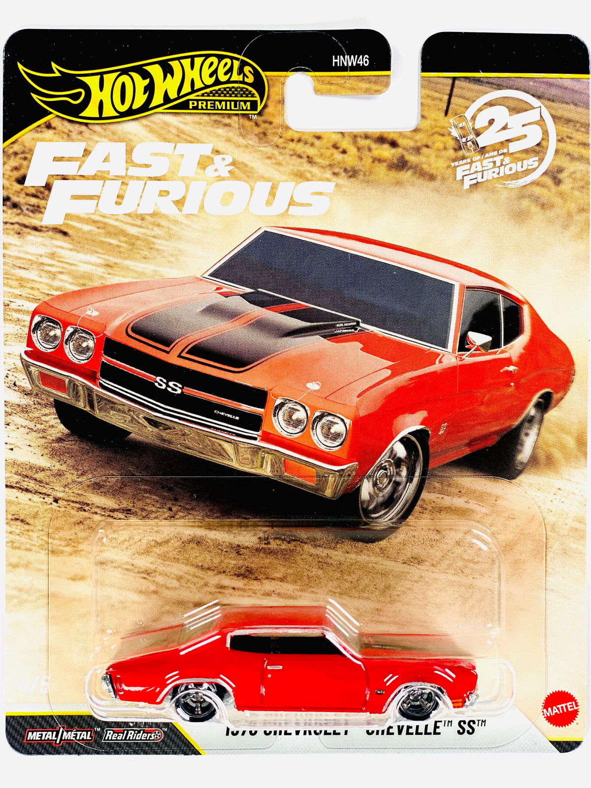 Hot Wheels 2026 Fast & Furious 25th Anniversary Case P 1970 Chevrolet Chevelle SS - Damaged Card